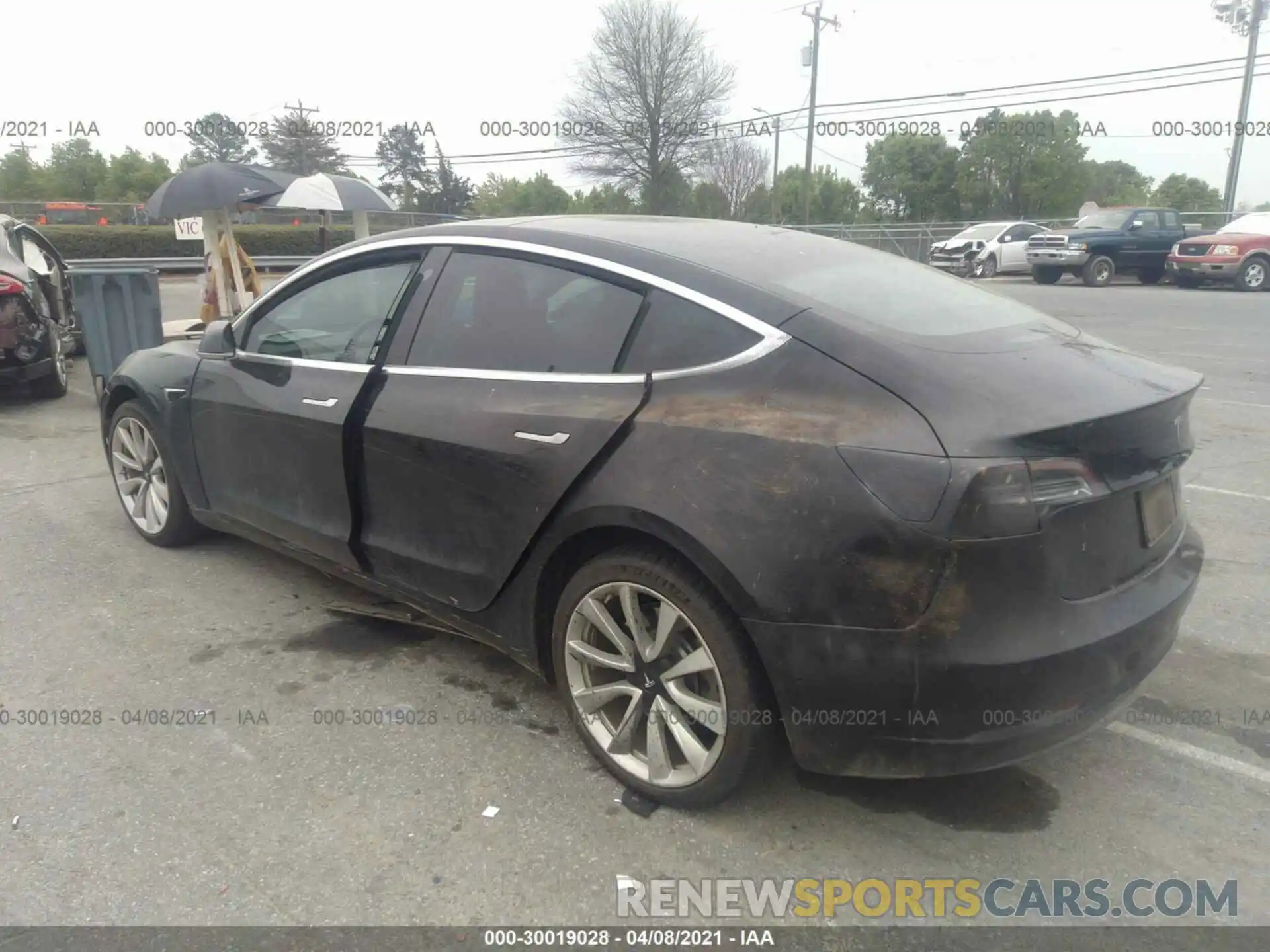 3 Photograph of a damaged car 5YJ3E1EB8KF364556 TESLA MODEL 3 2019