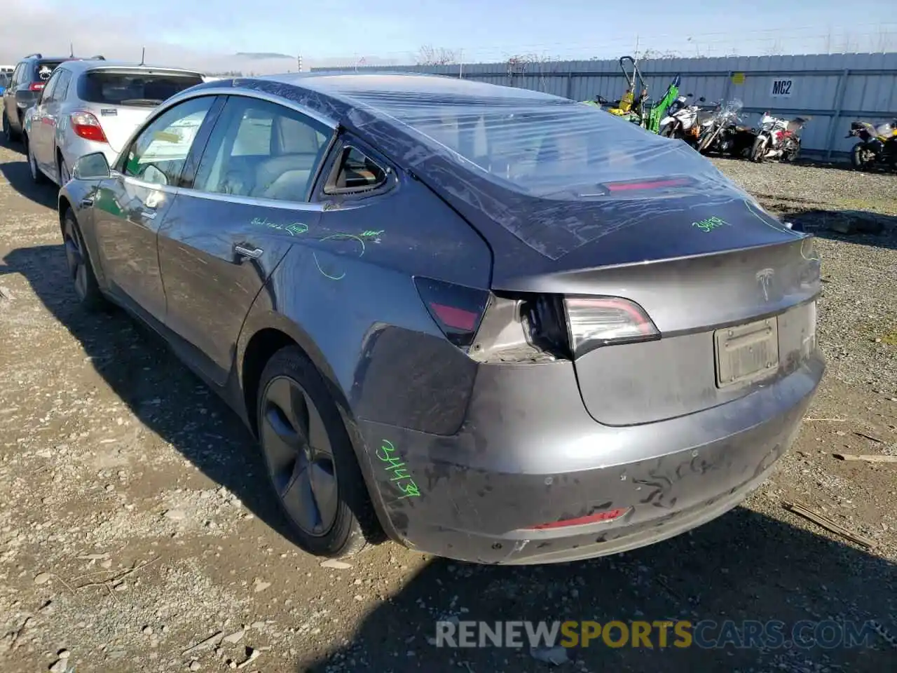 3 Photograph of a damaged car 5YJ3E1EB8KF385939 TESLA MODEL 3 2019