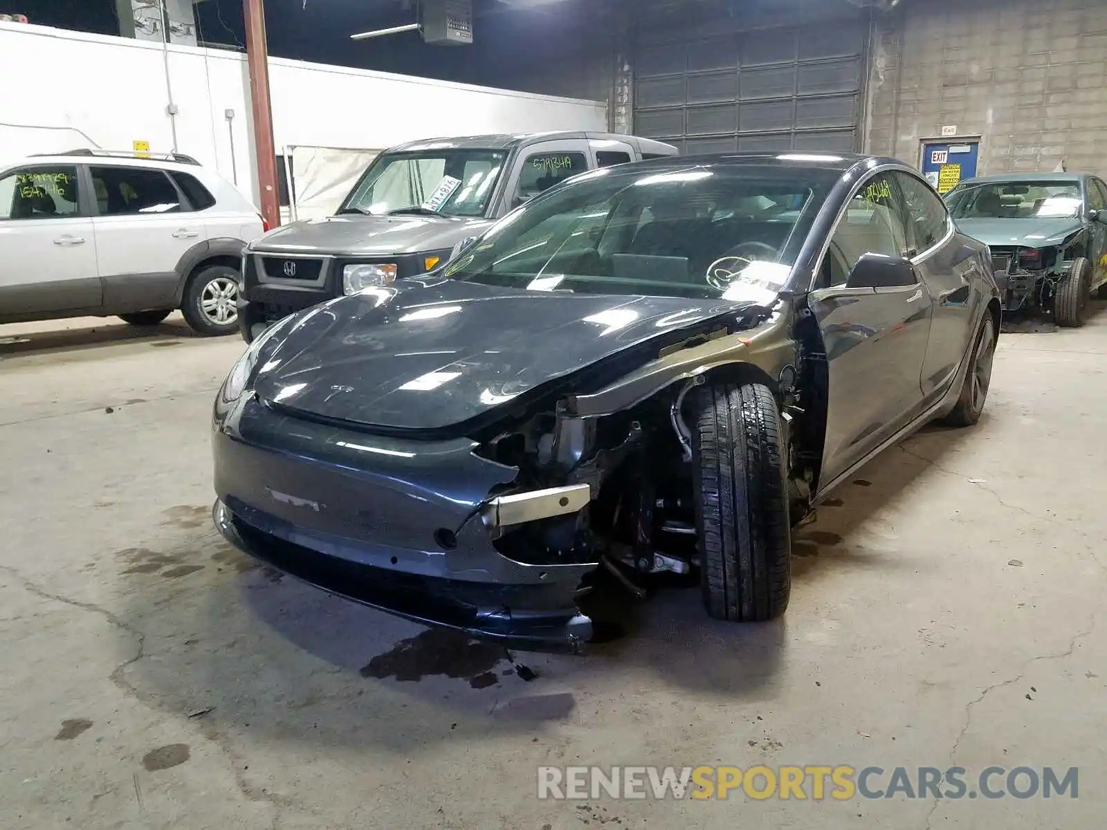 2 Photograph of a damaged car 5YJ3E1EB8KF386363 TESLA MODEL 3 2019