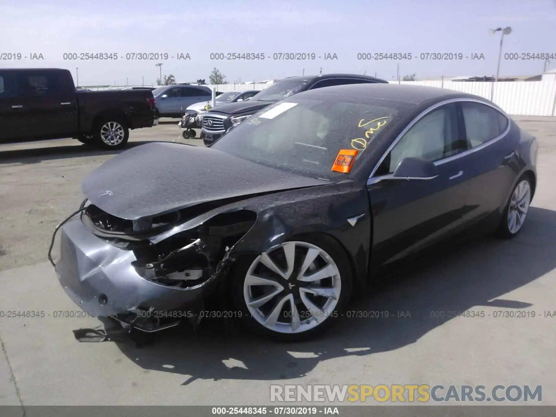 2 Photograph of a damaged car 5YJ3E1EB8KF389294 TESLA MODEL 3 2019