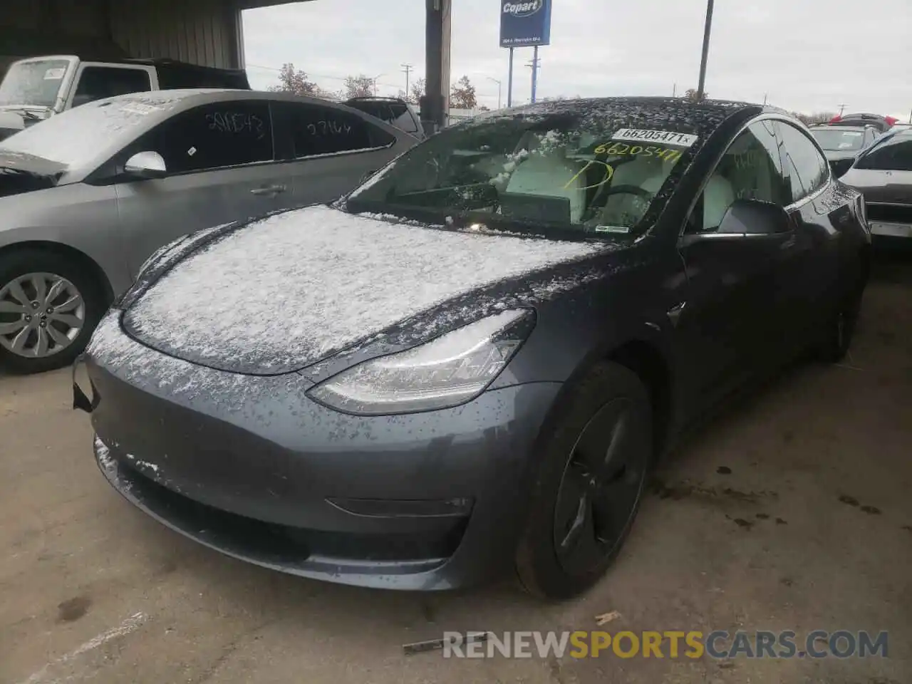 2 Photograph of a damaged car 5YJ3E1EB8KF390817 TESLA MODEL 3 2019