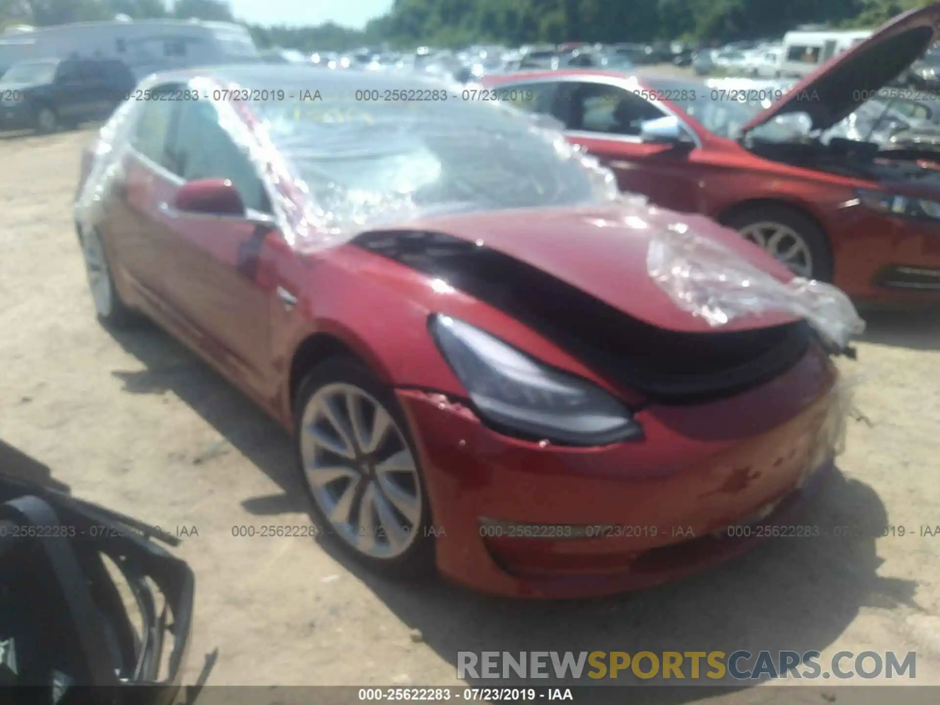 1 Photograph of a damaged car 5YJ3E1EB8KF391773 TESLA MODEL 3 2019