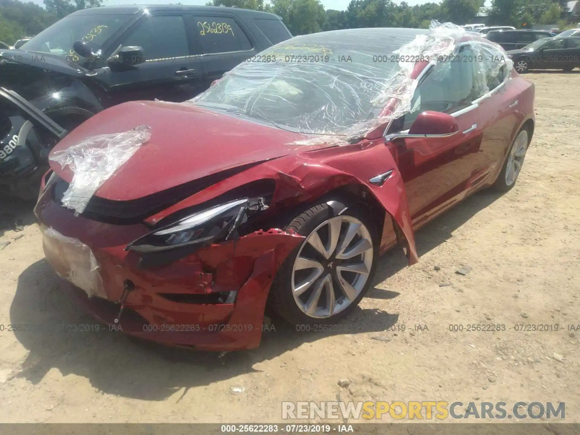 2 Photograph of a damaged car 5YJ3E1EB8KF391773 TESLA MODEL 3 2019