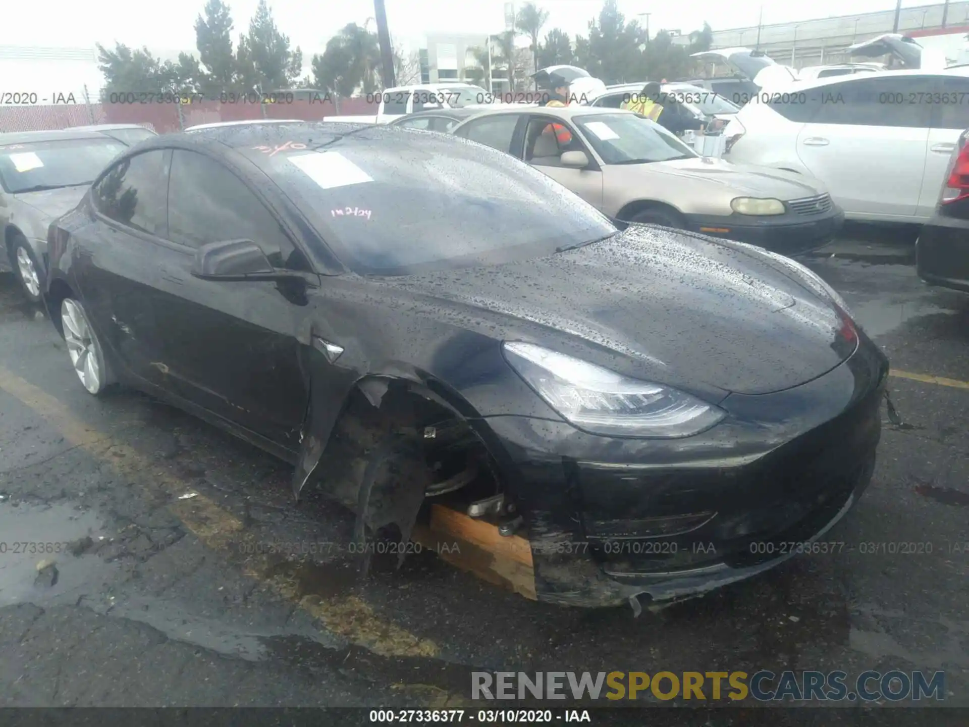 1 Photograph of a damaged car 5YJ3E1EB8KF392616 TESLA MODEL 3 2019