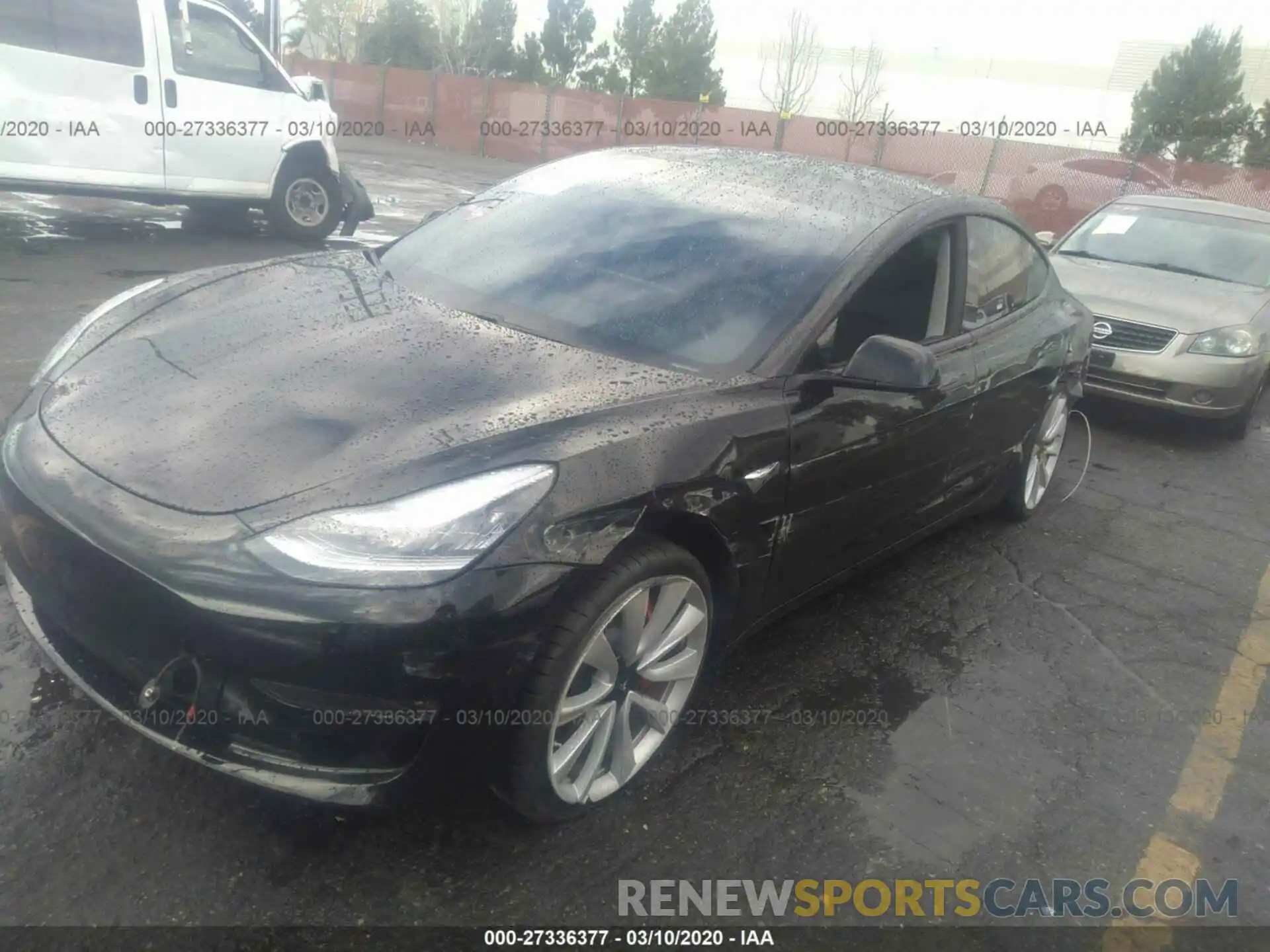 2 Photograph of a damaged car 5YJ3E1EB8KF392616 TESLA MODEL 3 2019