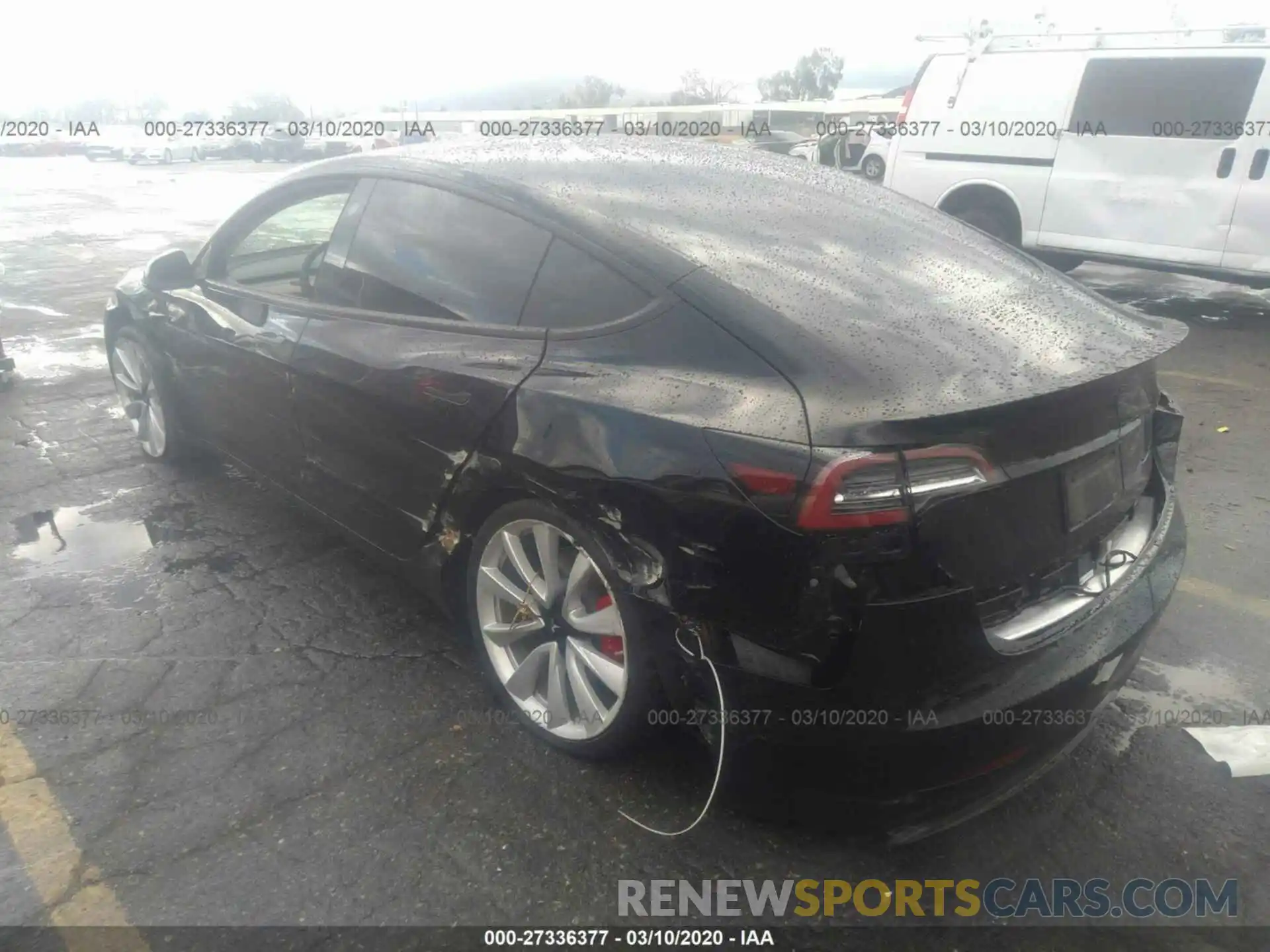 3 Photograph of a damaged car 5YJ3E1EB8KF392616 TESLA MODEL 3 2019