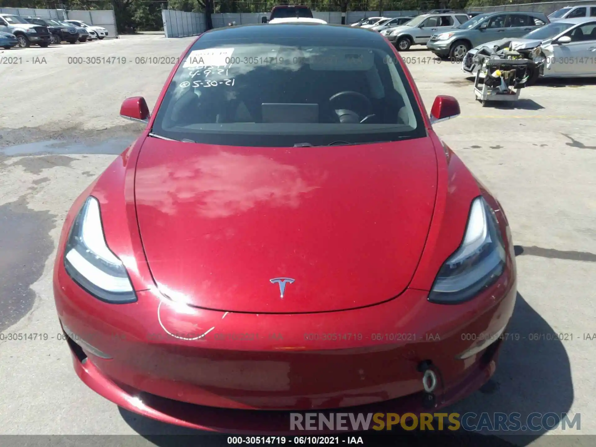 10 Photograph of a damaged car 5YJ3E1EB8KF393037 TESLA MODEL 3 2019