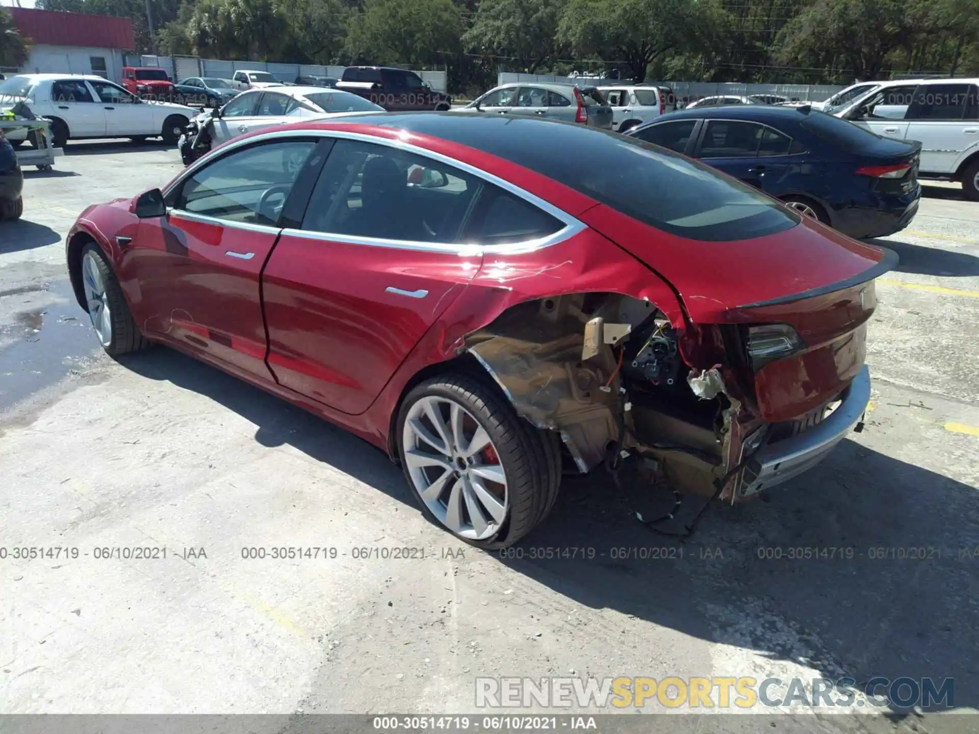 3 Photograph of a damaged car 5YJ3E1EB8KF393037 TESLA MODEL 3 2019