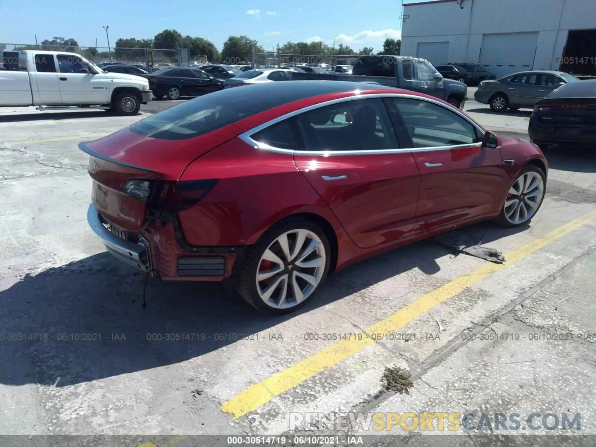 4 Photograph of a damaged car 5YJ3E1EB8KF393037 TESLA MODEL 3 2019