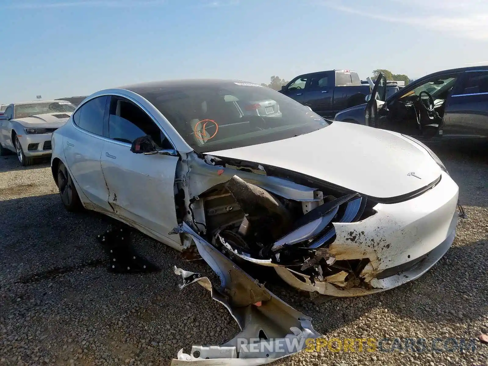 1 Photograph of a damaged car 5YJ3E1EB8KF433441 TESLA MODEL 3 2019