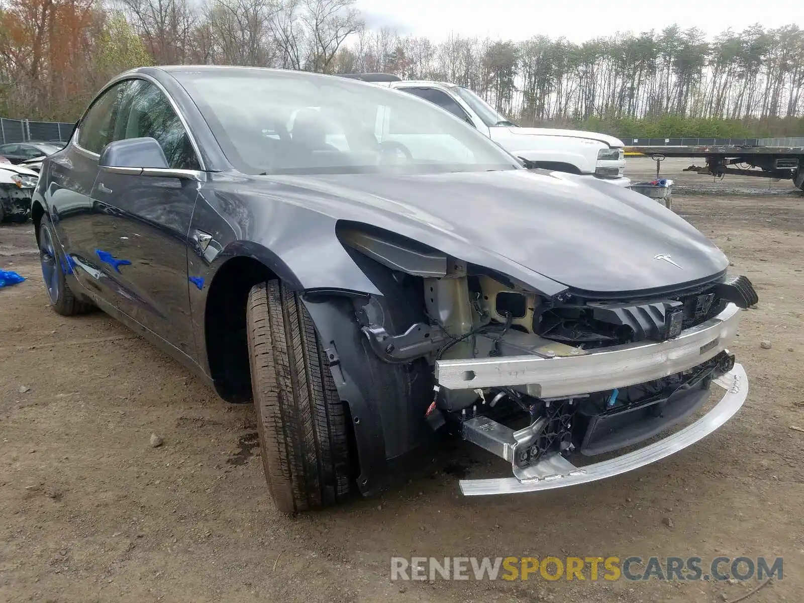 1 Photograph of a damaged car 5YJ3E1EB8KF441989 TESLA MODEL 3 2019