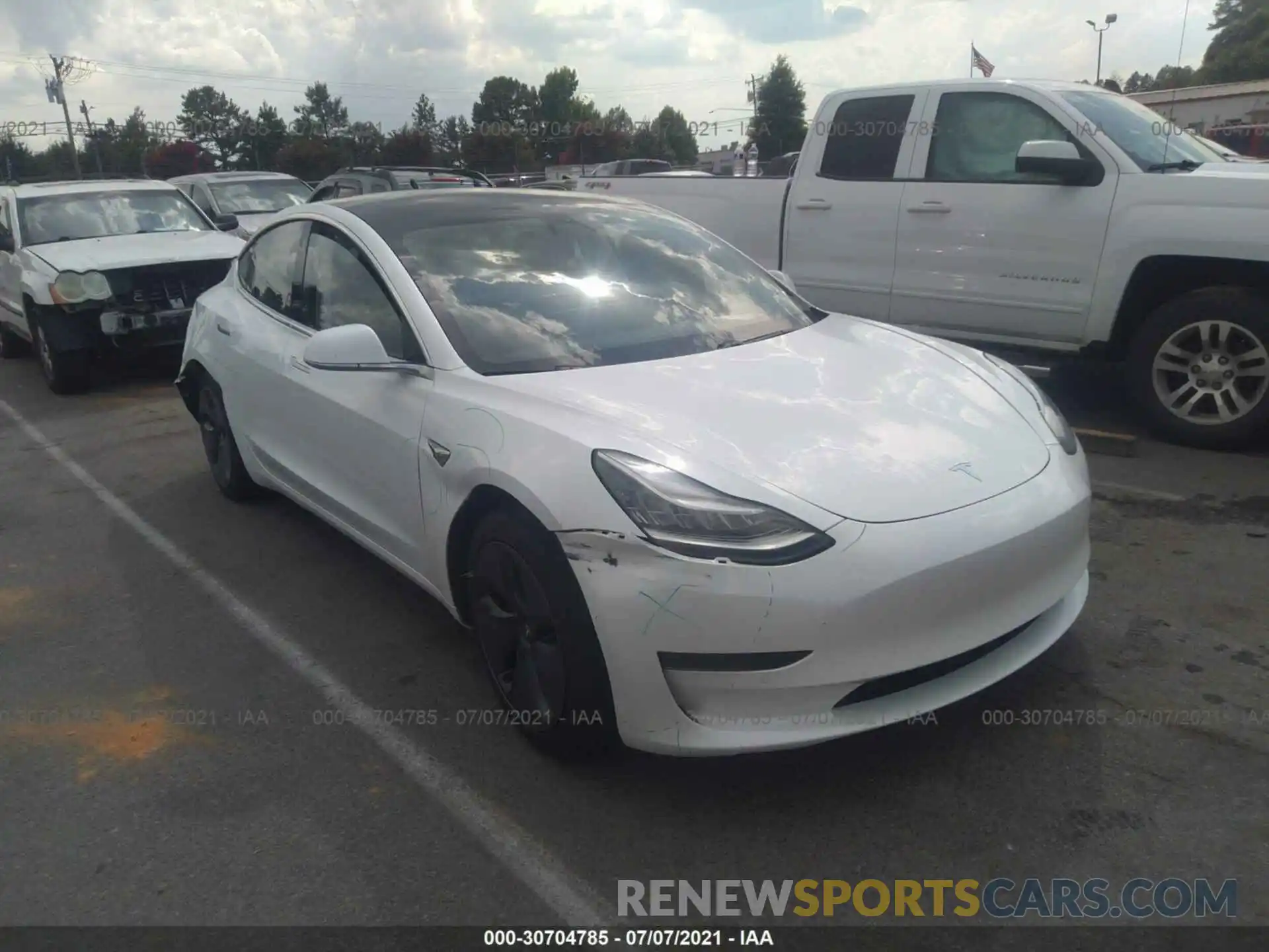 1 Photograph of a damaged car 5YJ3E1EB8KF442270 TESLA MODEL 3 2019