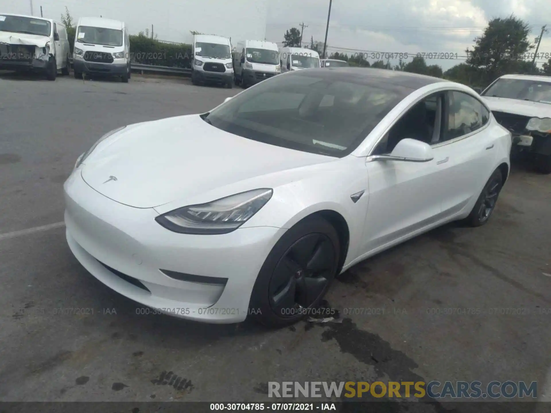 2 Photograph of a damaged car 5YJ3E1EB8KF442270 TESLA MODEL 3 2019