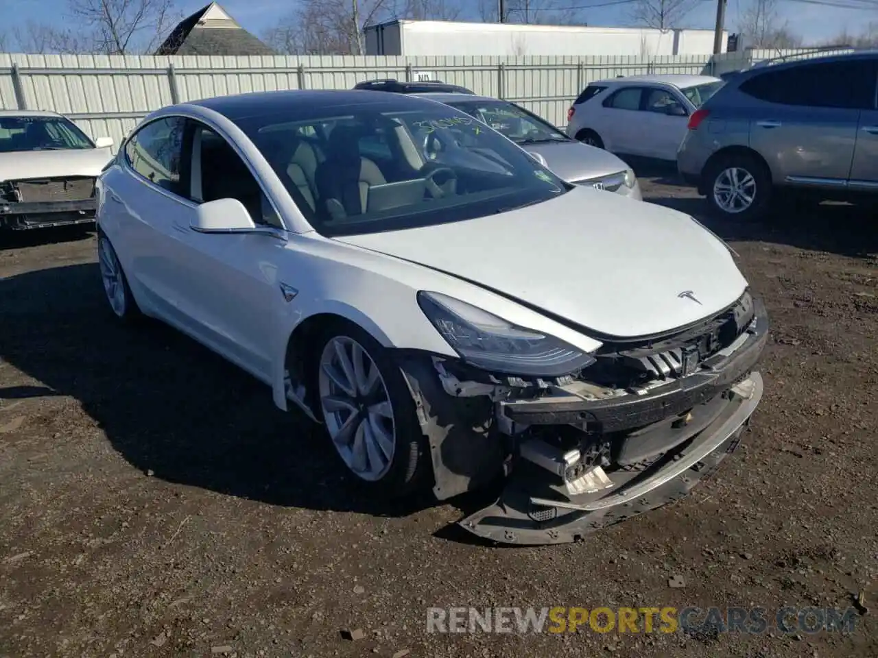 1 Photograph of a damaged car 5YJ3E1EB8KF448229 TESLA MODEL 3 2019