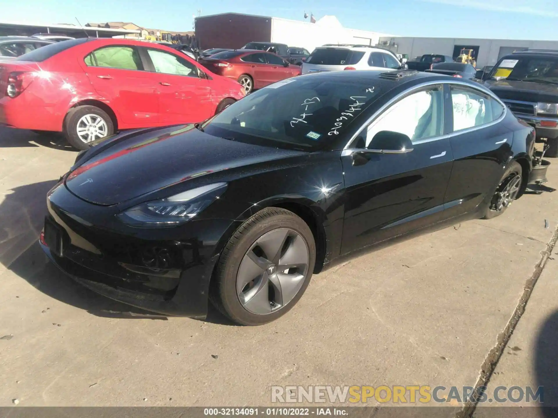 2 Photograph of a damaged car 5YJ3E1EB8KF451602 TESLA MODEL 3 2019