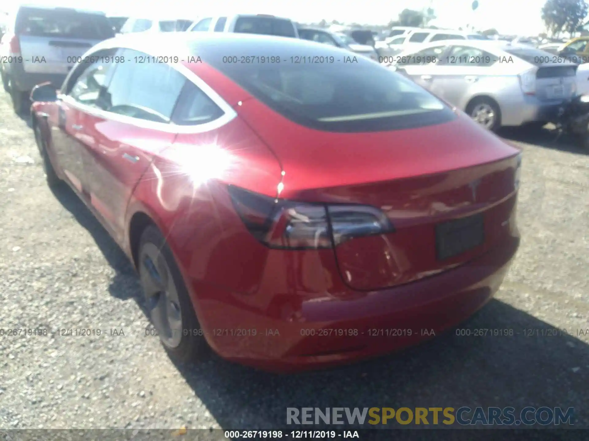 3 Photograph of a damaged car 5YJ3E1EB8KF492828 TESLA MODEL 3 2019