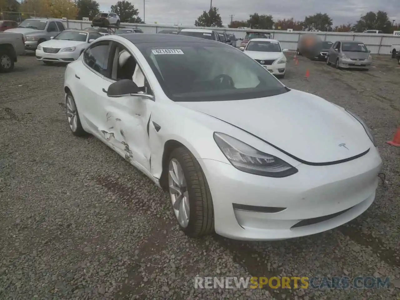 1 Photograph of a damaged car 5YJ3E1EB8KF512513 TESLA MODEL 3 2019