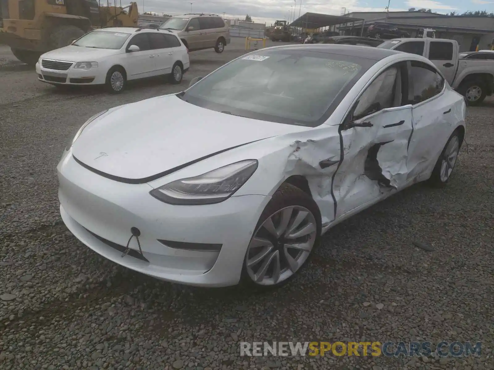 2 Photograph of a damaged car 5YJ3E1EB8KF512513 TESLA MODEL 3 2019