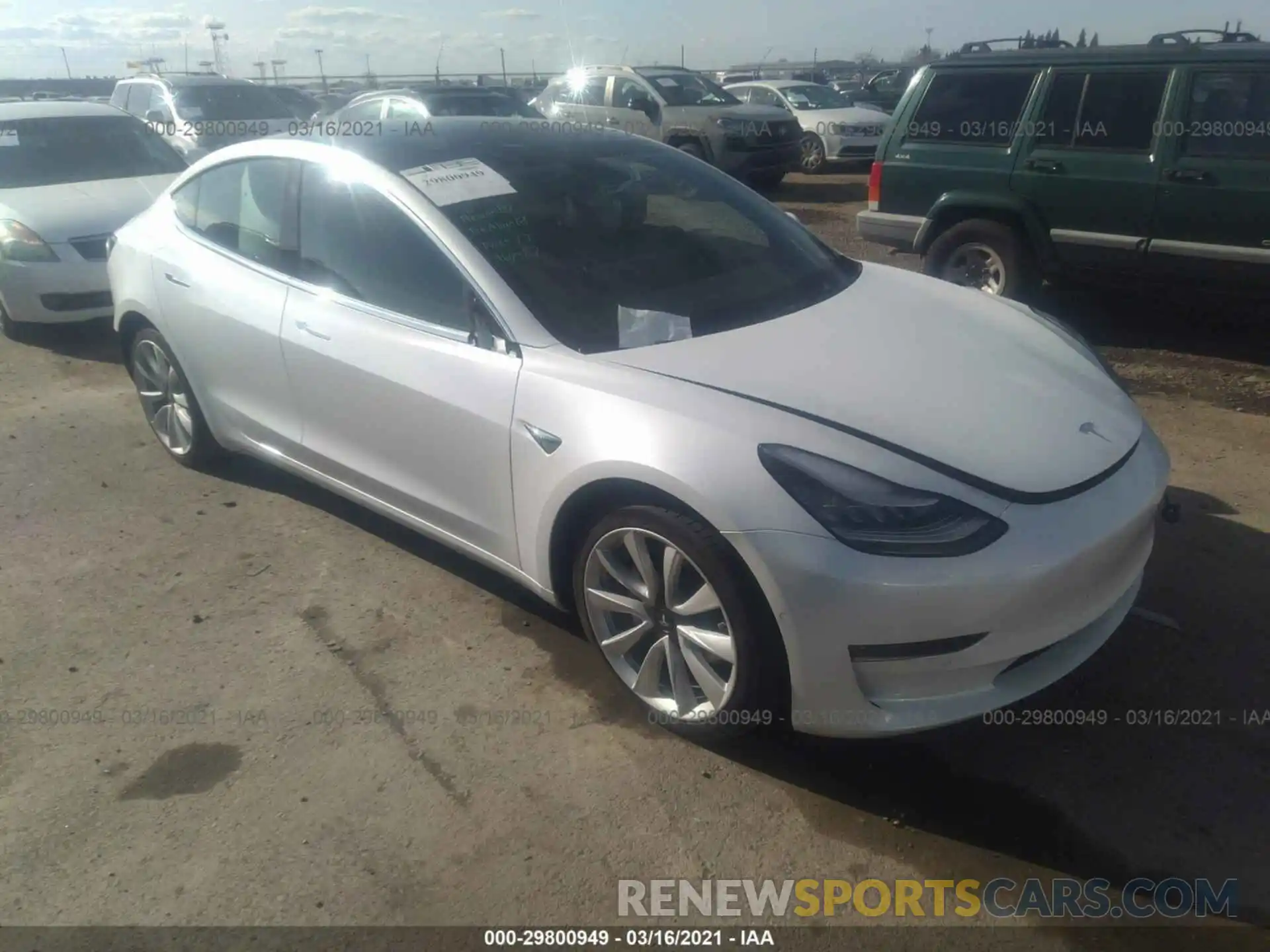 1 Photograph of a damaged car 5YJ3E1EB8KF512818 TESLA MODEL 3 2019