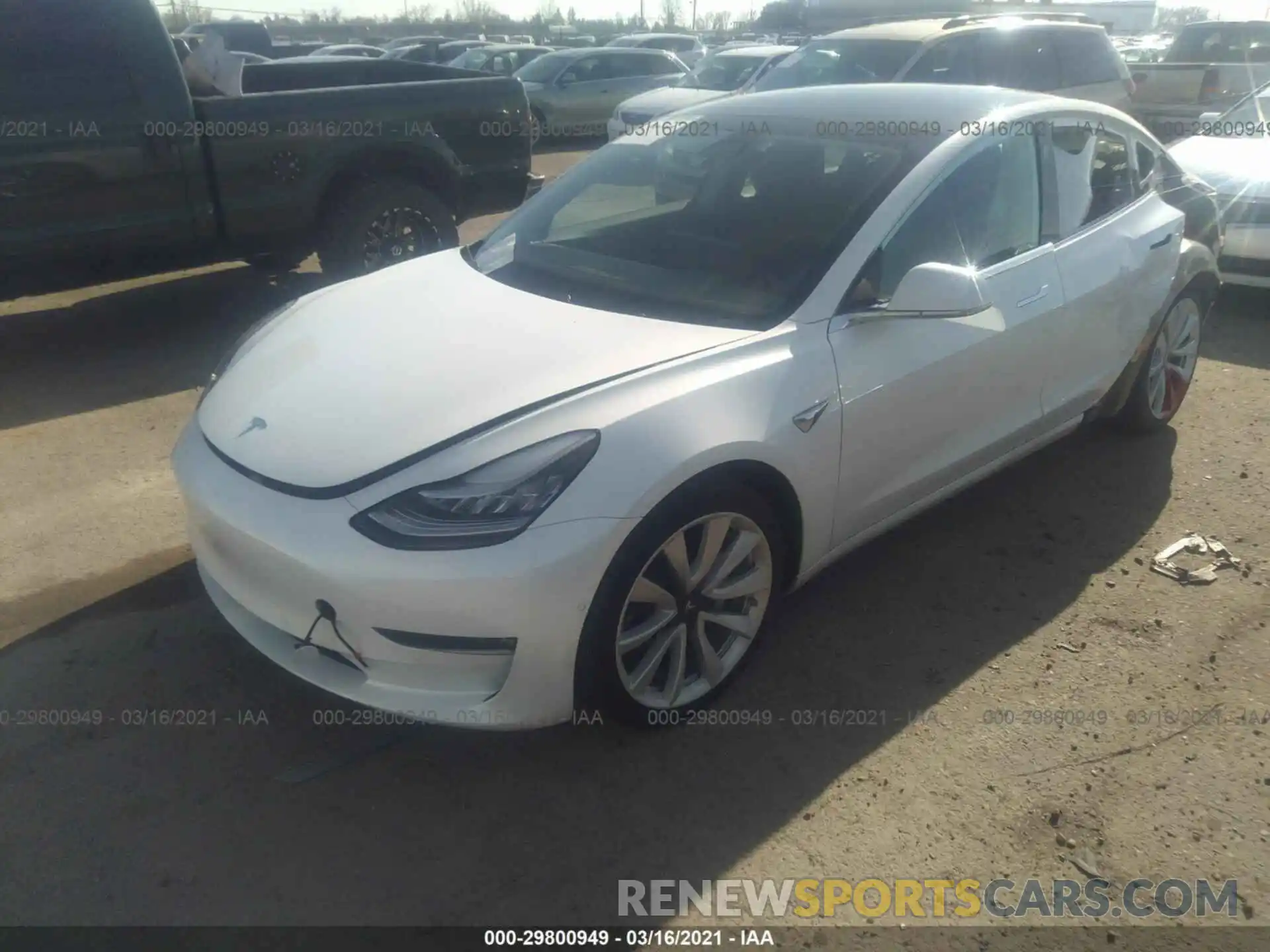 2 Фотография поврежденного автомобиля 5YJ3E1EB8KF512818 TESLA MODEL 3 2019