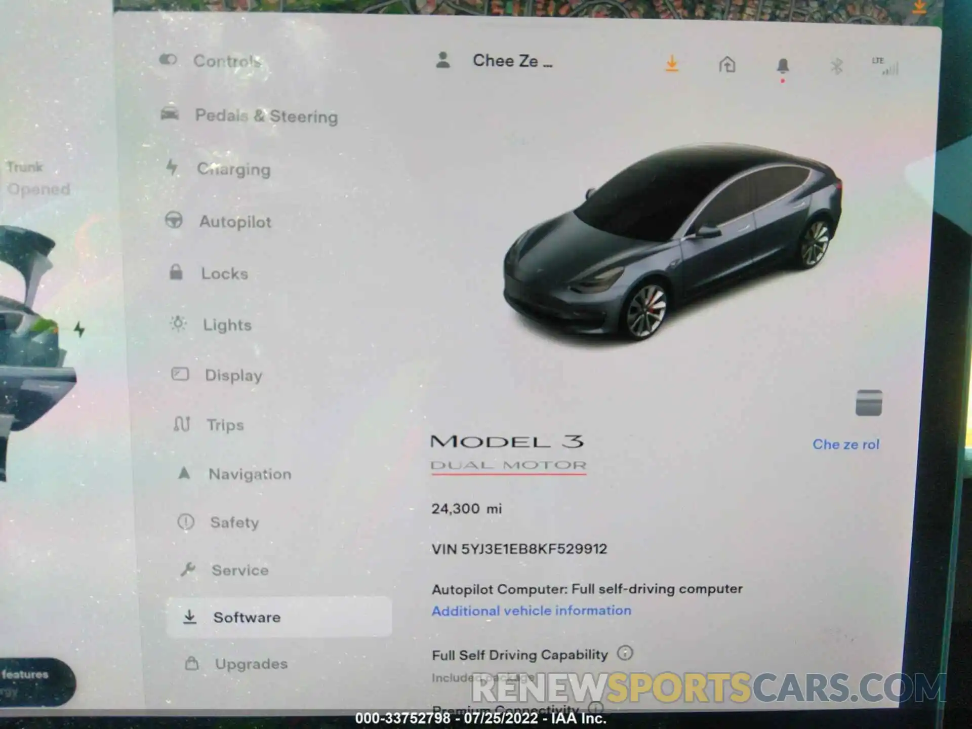 7 Photograph of a damaged car 5YJ3E1EB8KF529912 TESLA MODEL 3 2019