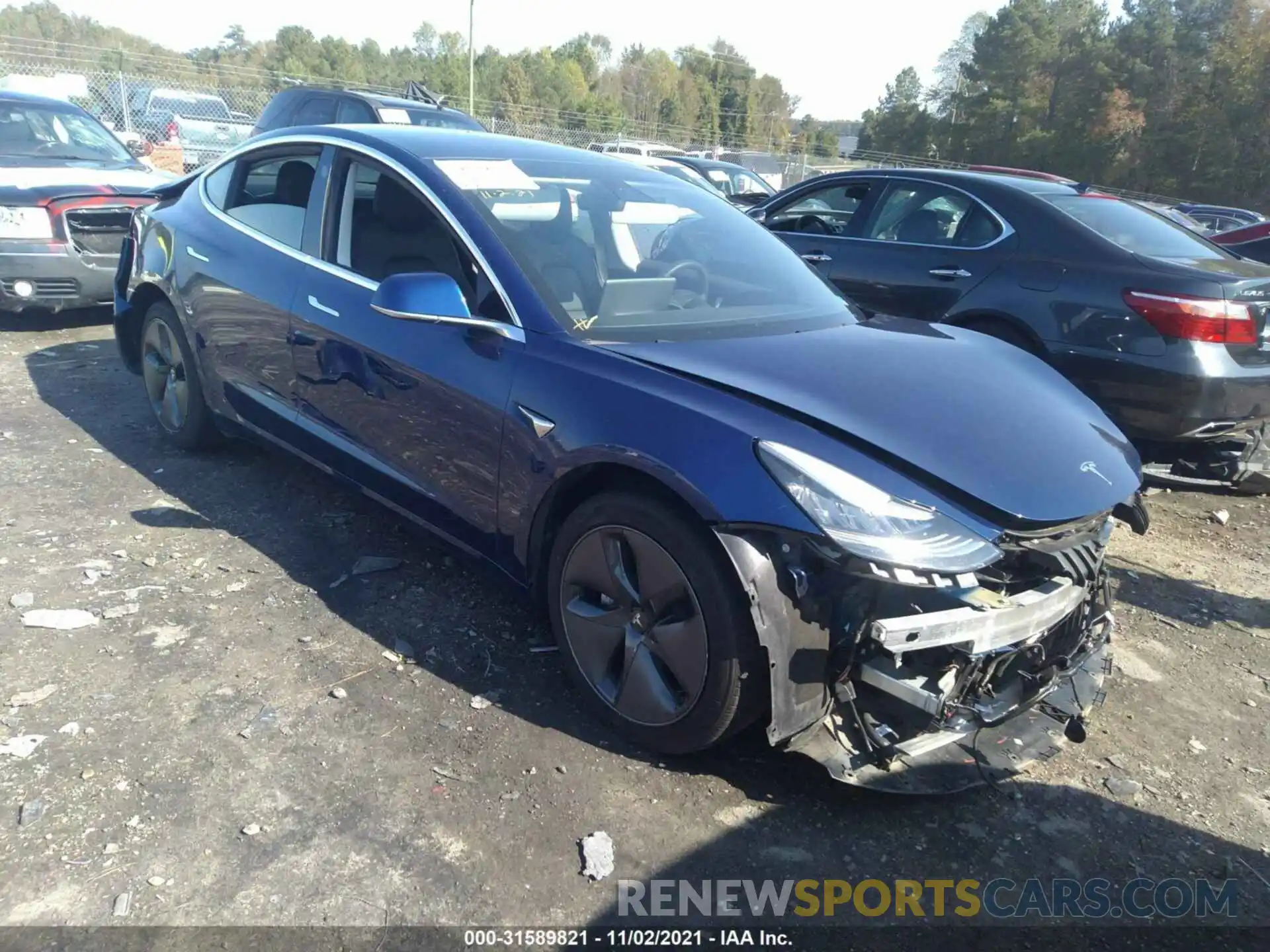 1 Photograph of a damaged car 5YJ3E1EB8KF533443 TESLA MODEL 3 2019