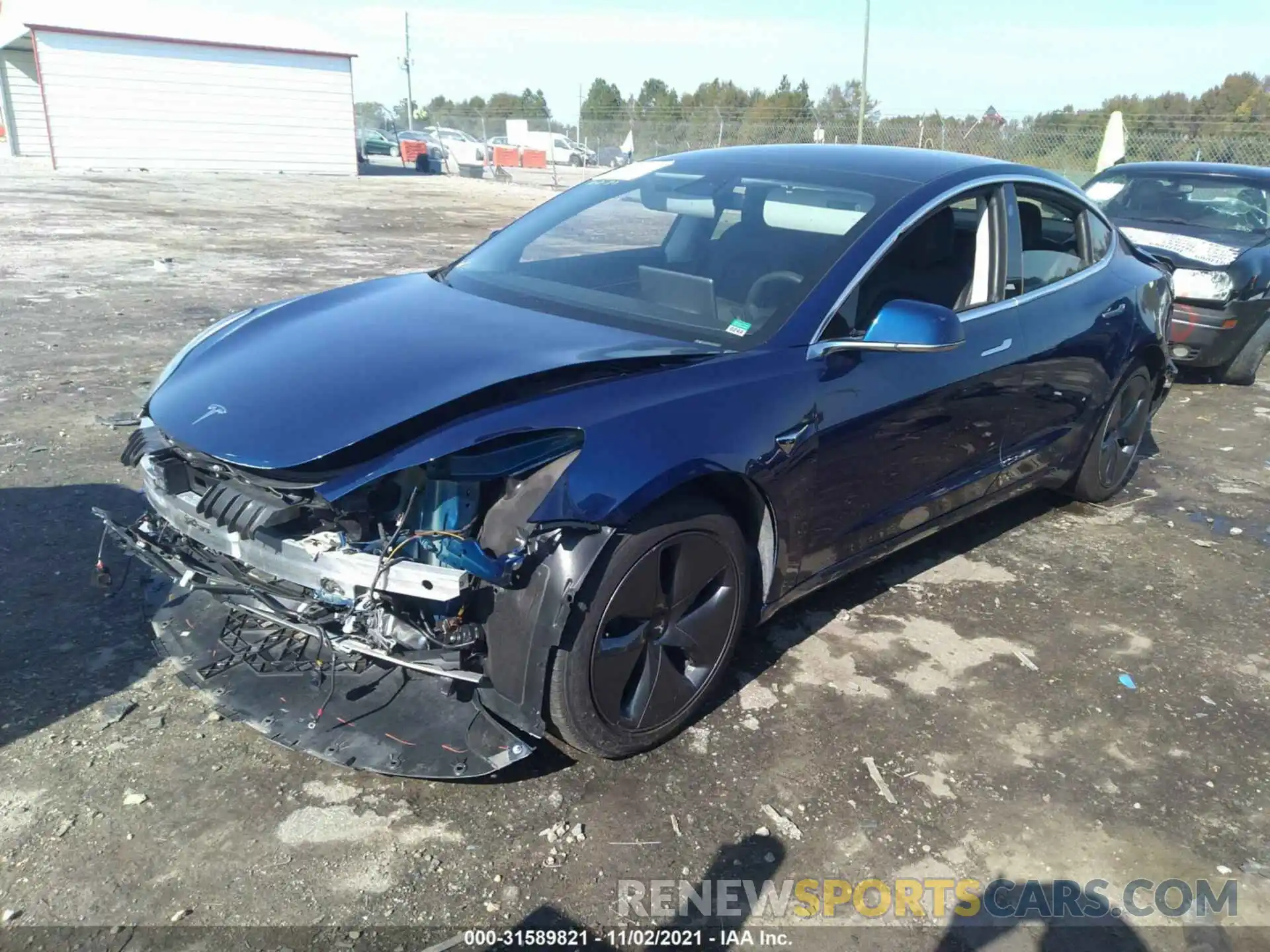 2 Photograph of a damaged car 5YJ3E1EB8KF533443 TESLA MODEL 3 2019