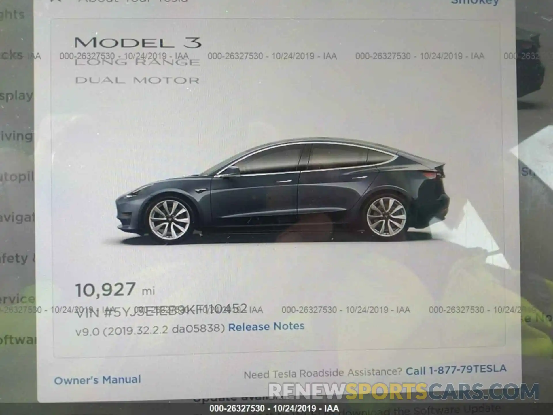 7 Фотография поврежденного автомобиля 5YJ3E1EB9KF110452 TESLA MODEL 3 2019