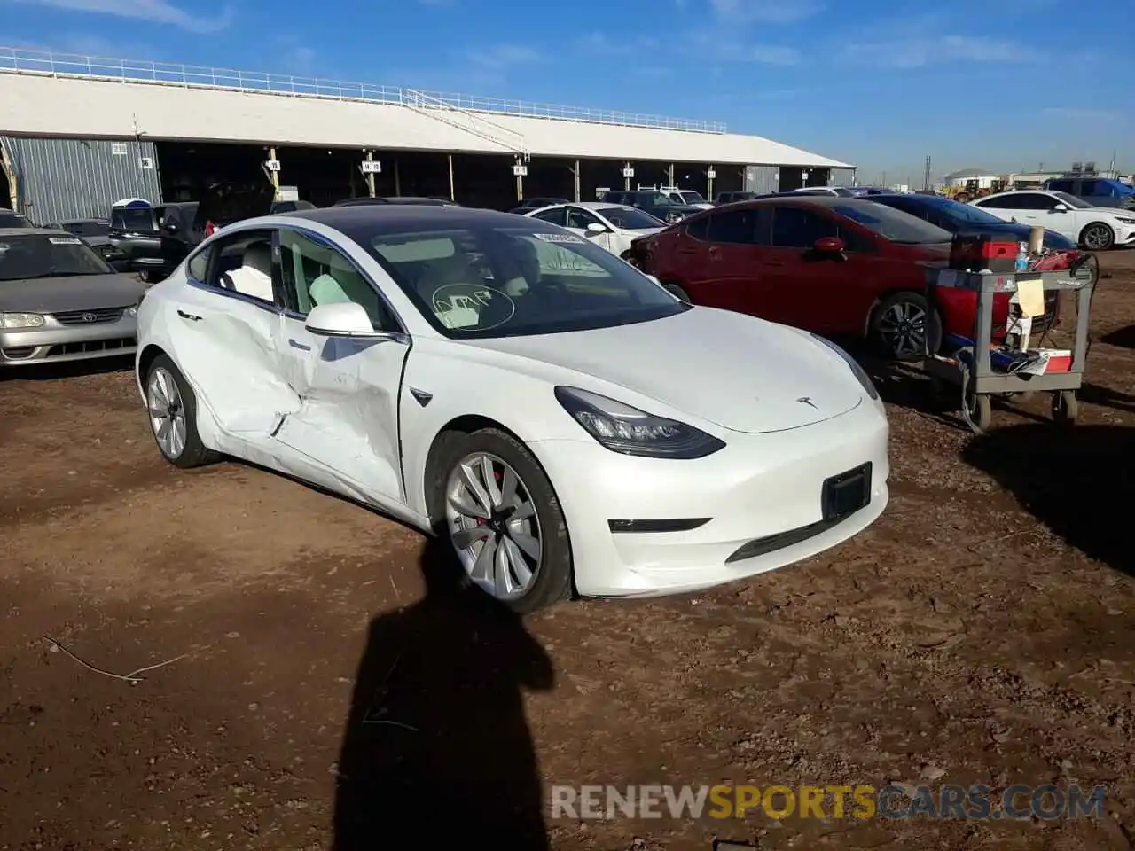 1 Photograph of a damaged car 5YJ3E1EB9KF192540 TESLA MODEL 3 2019