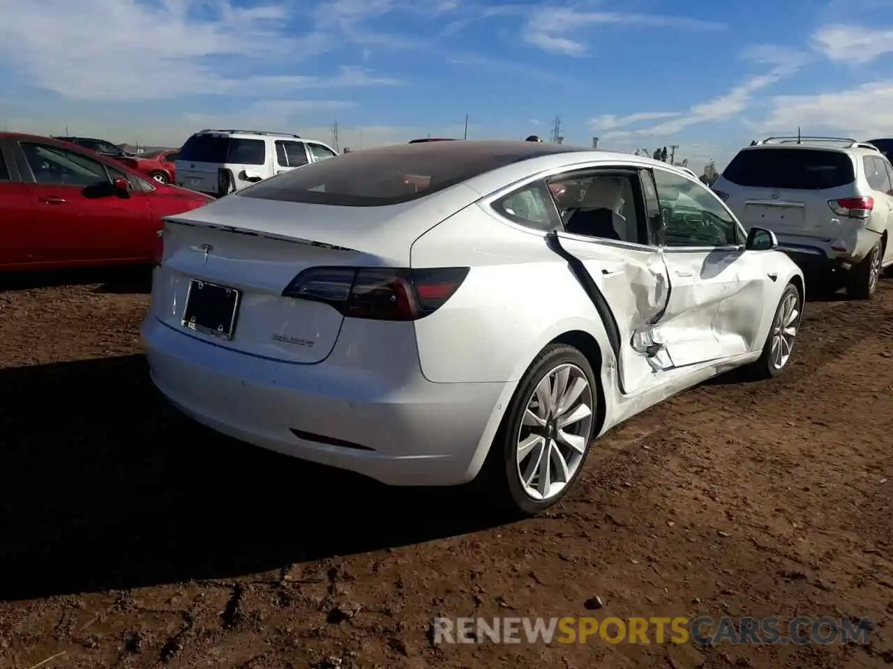 4 Photograph of a damaged car 5YJ3E1EB9KF192540 TESLA MODEL 3 2019