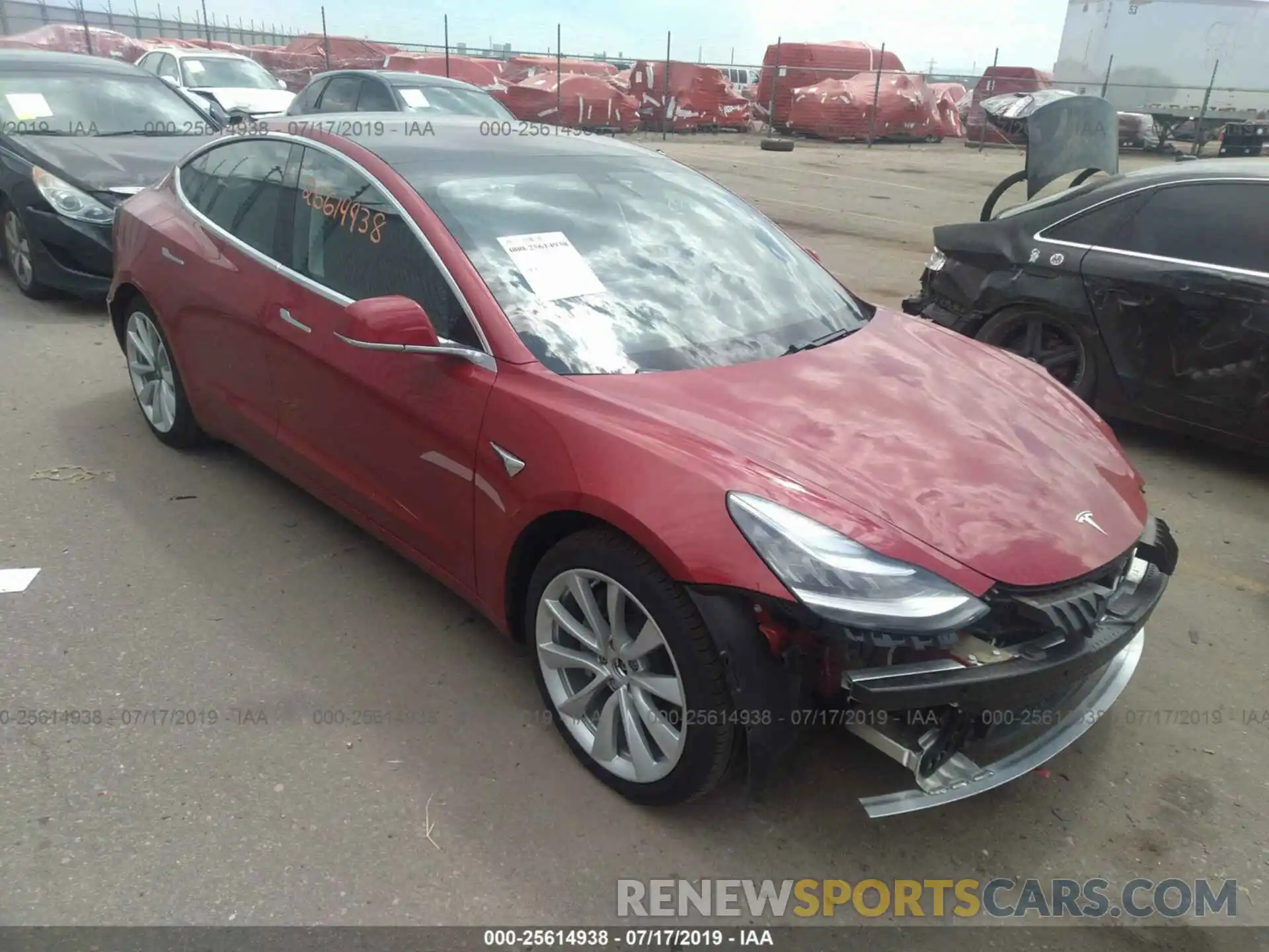 1 Фотография поврежденного автомобиля 5YJ3E1EB9KF194482 TESLA MODEL 3 2019