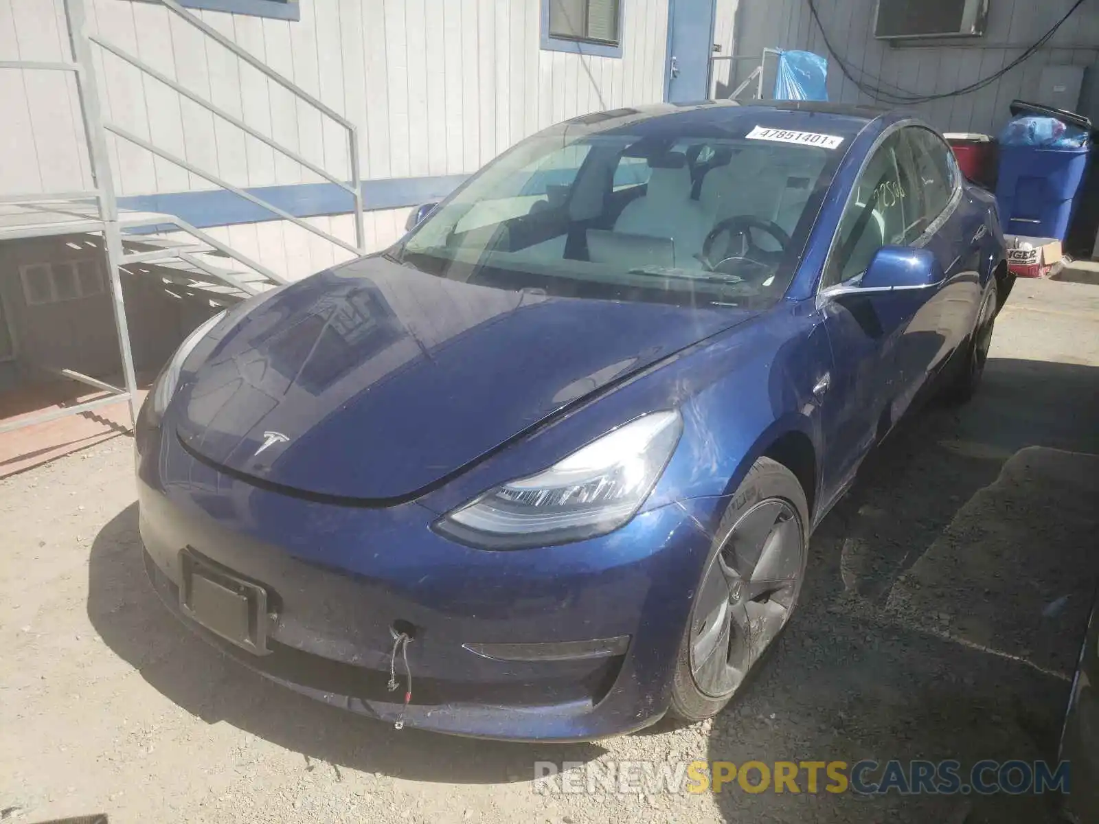 2 Photograph of a damaged car 5YJ3E1EB9KF194966 TESLA MODEL 3 2019