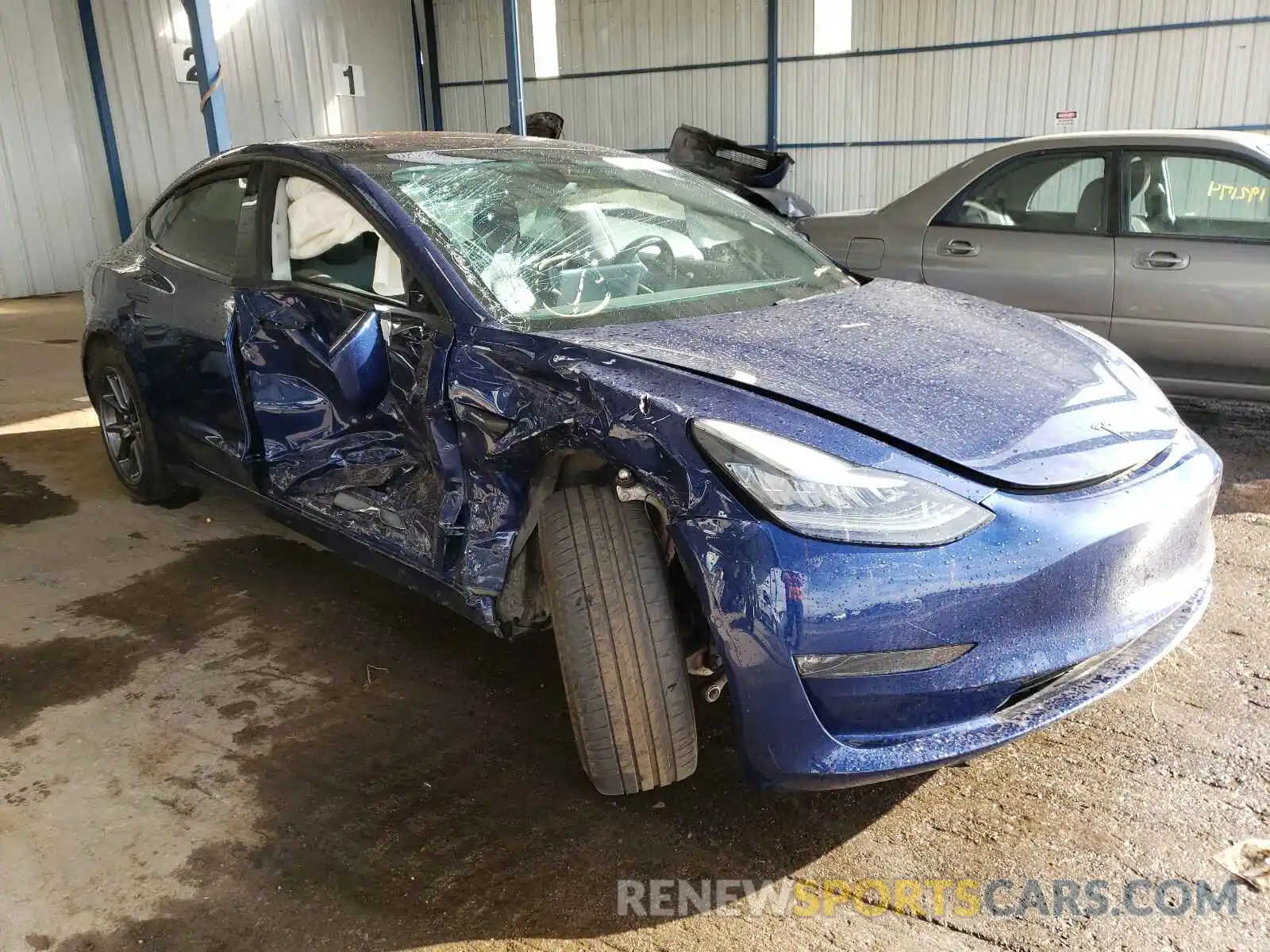 1 Photograph of a damaged car 5YJ3E1EB9KF199309 TESLA MODEL 3 2019