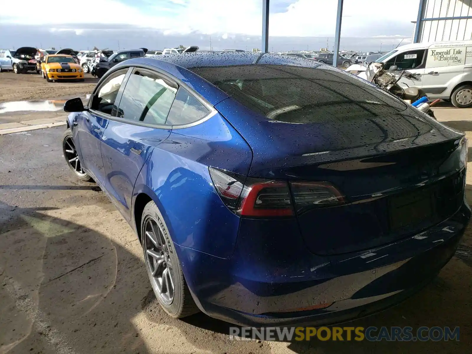 3 Photograph of a damaged car 5YJ3E1EB9KF199309 TESLA MODEL 3 2019