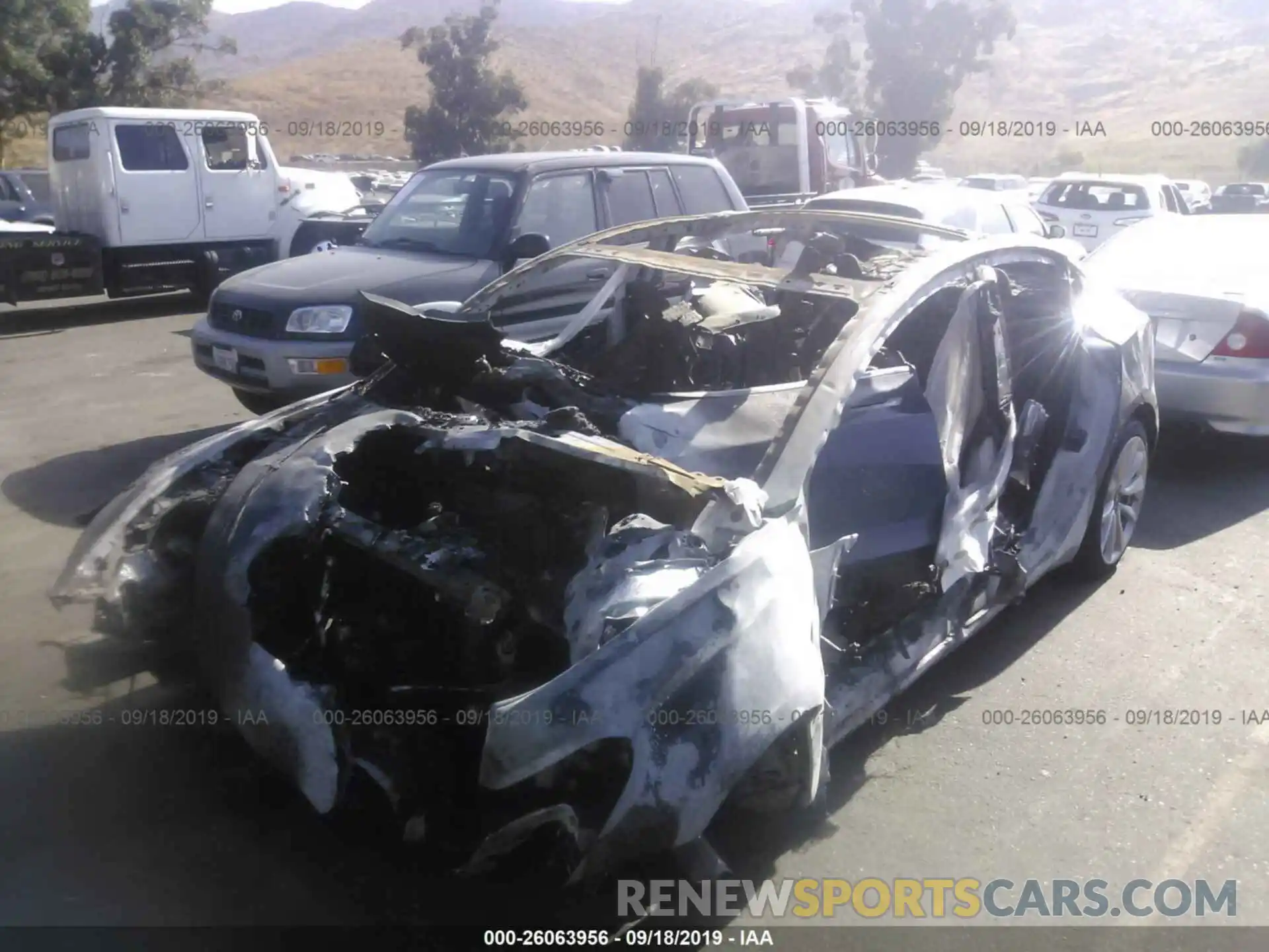 2 Photograph of a damaged car 5YJ3E1EB9KF205710 TESLA MODEL 3 2019