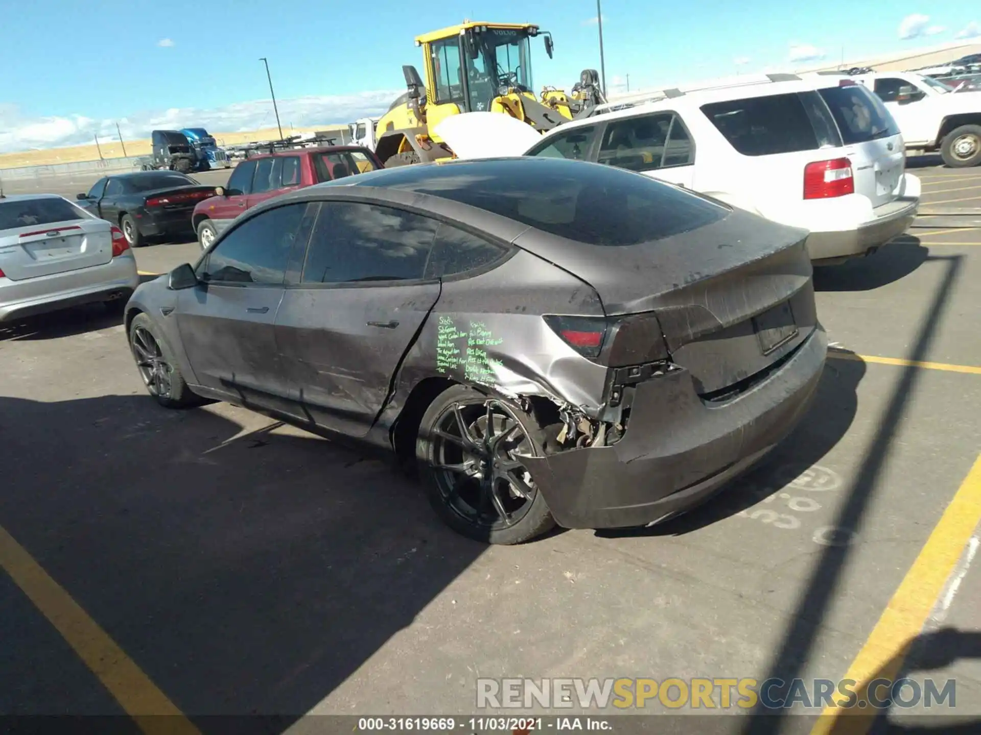 3 Photograph of a damaged car 5YJ3E1EB9KF205934 TESLA MODEL 3 2019