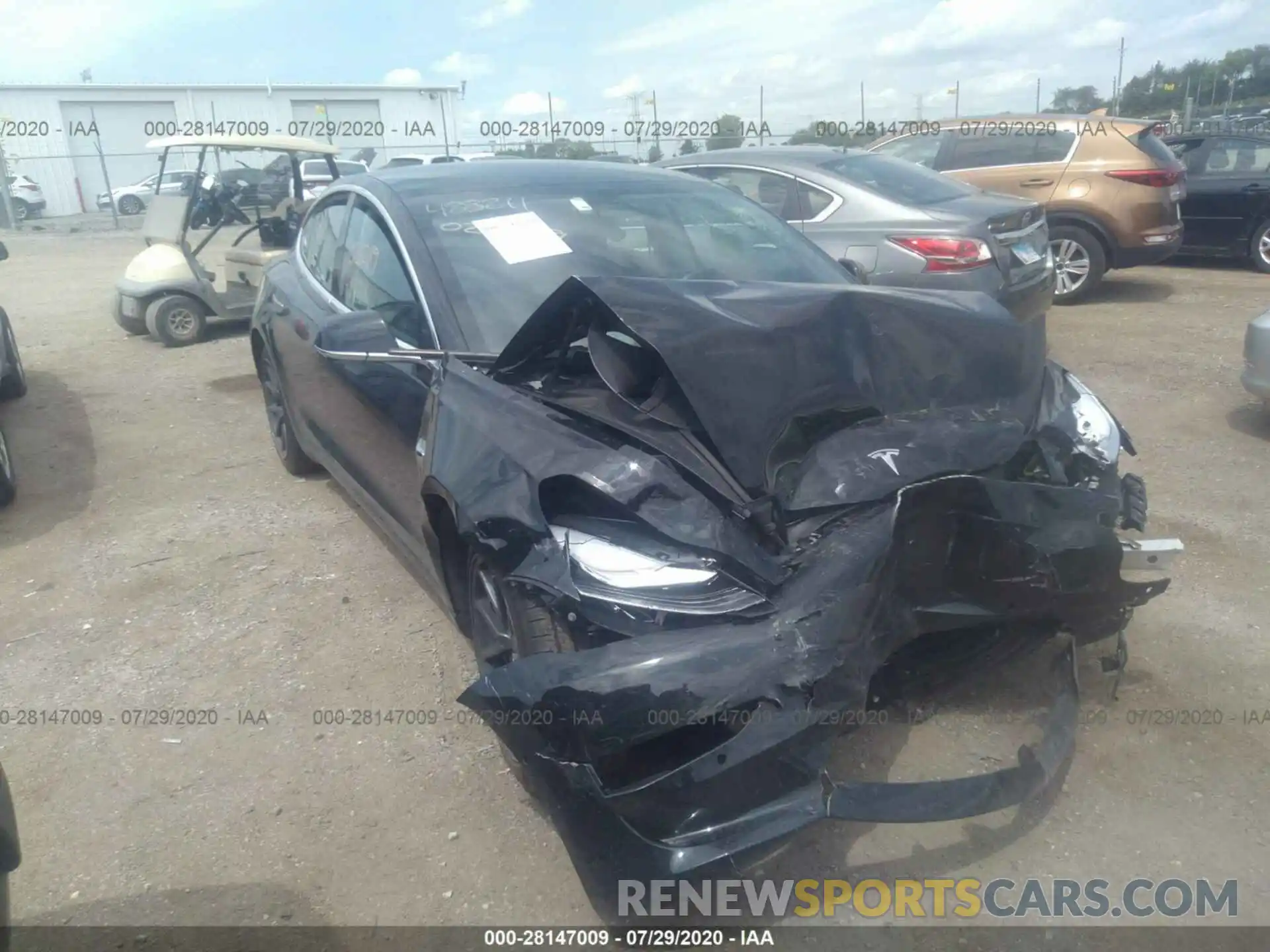 1 Photograph of a damaged car 5YJ3E1EB9KF209160 TESLA MODEL 3 2019