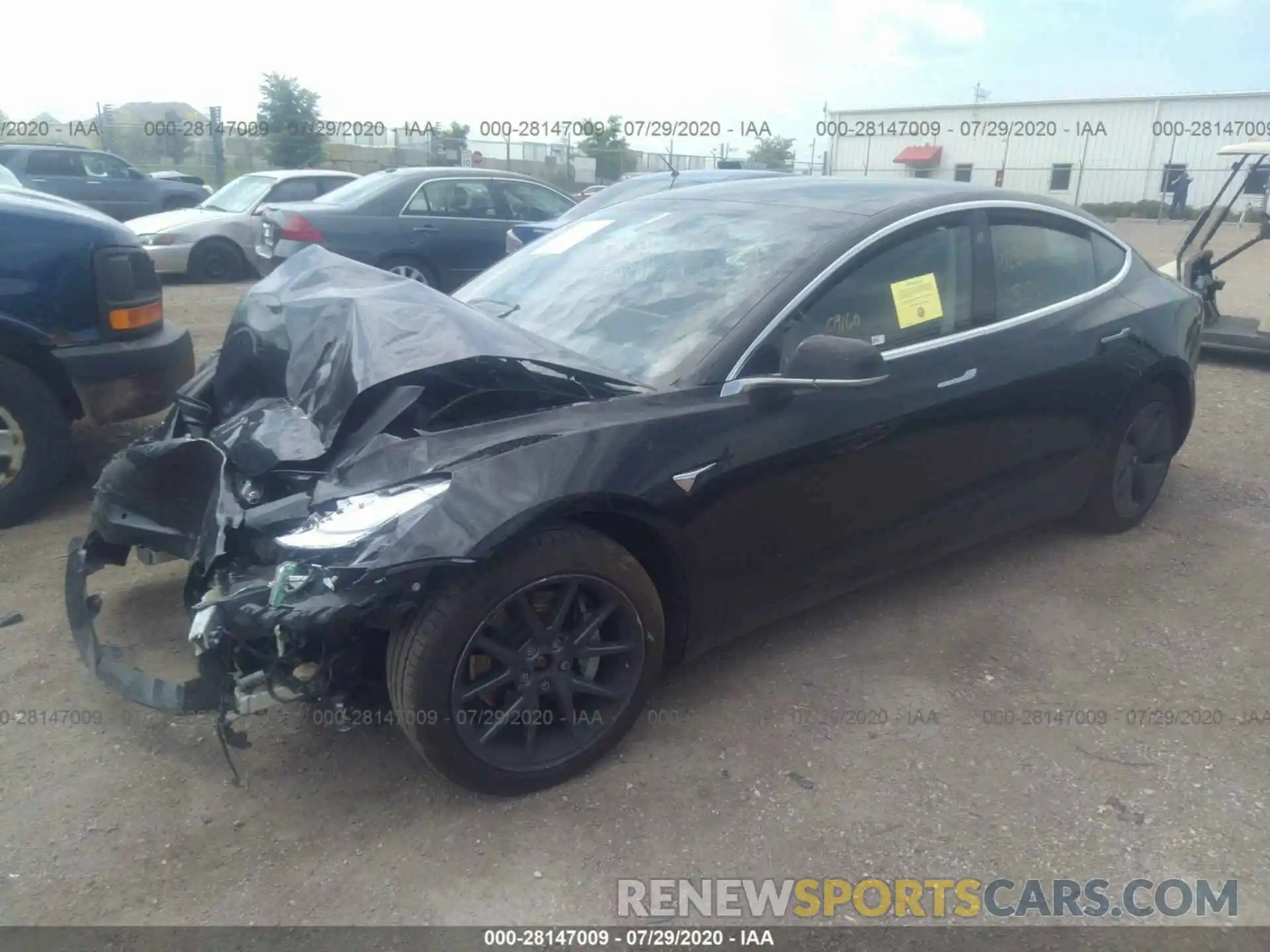 2 Photograph of a damaged car 5YJ3E1EB9KF209160 TESLA MODEL 3 2019