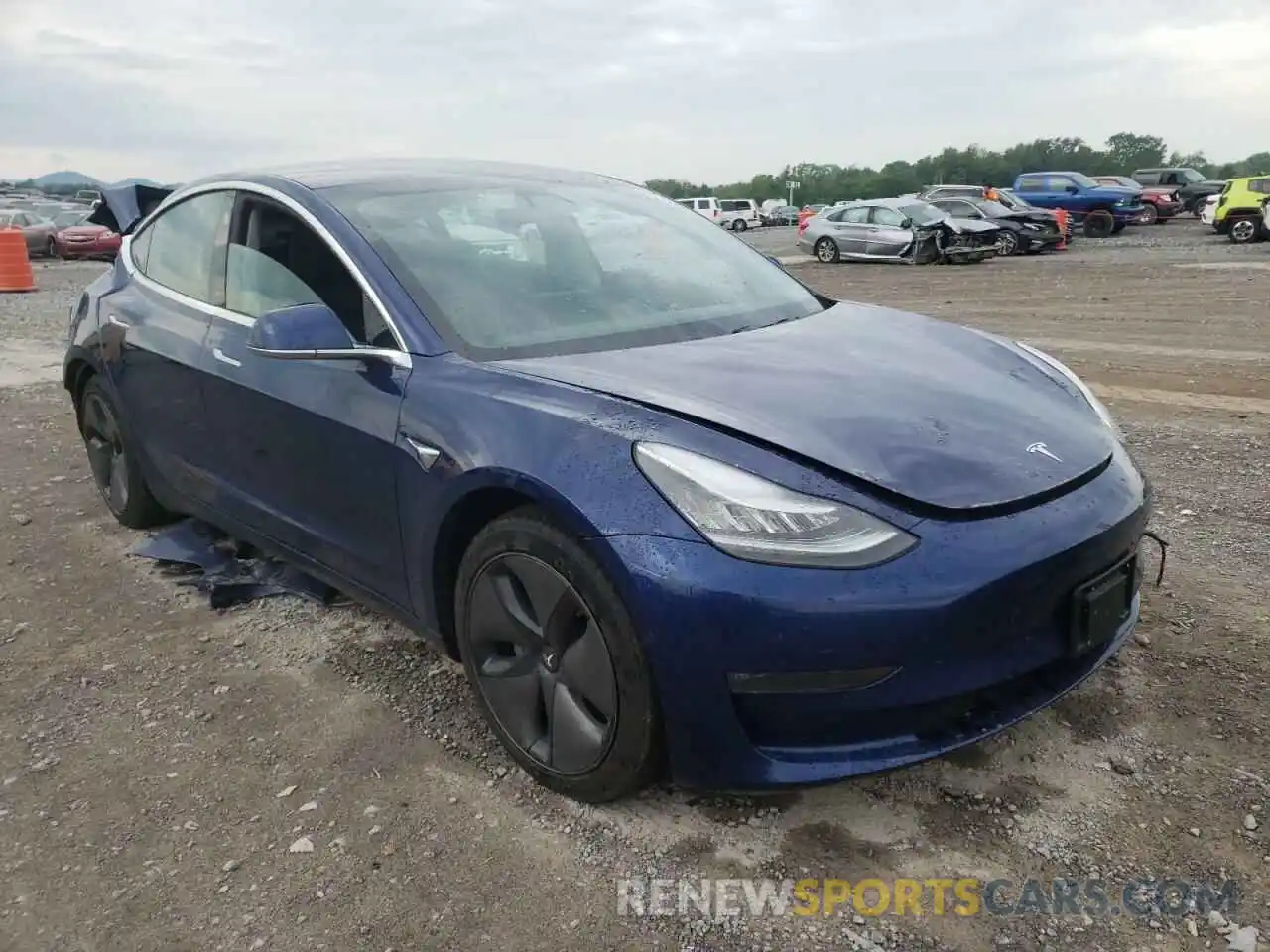 1 Photograph of a damaged car 5YJ3E1EB9KF211104 TESLA MODEL 3 2019