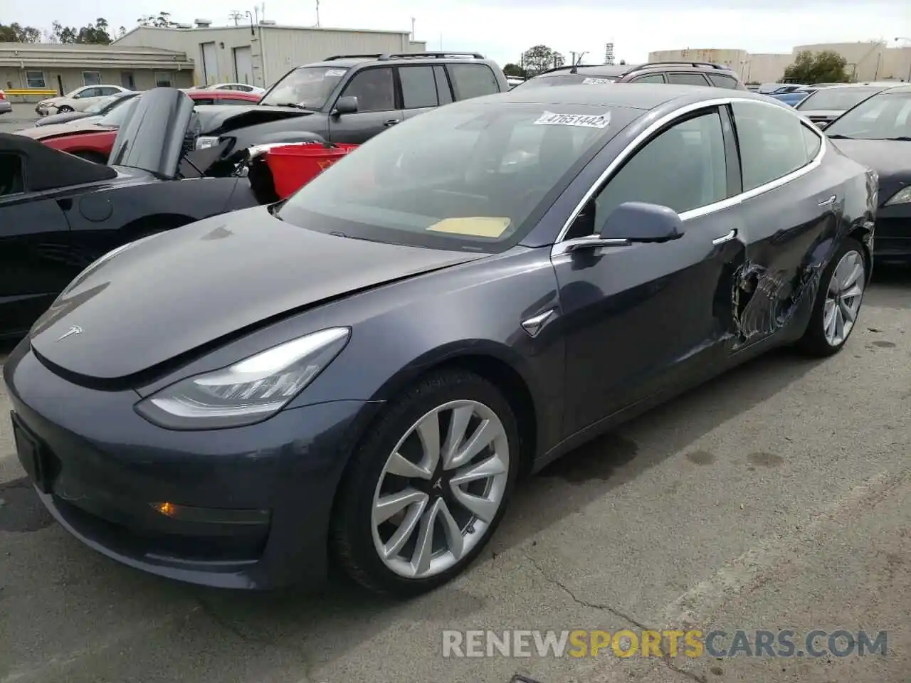 2 Photograph of a damaged car 5YJ3E1EB9KF212298 TESLA MODEL 3 2019