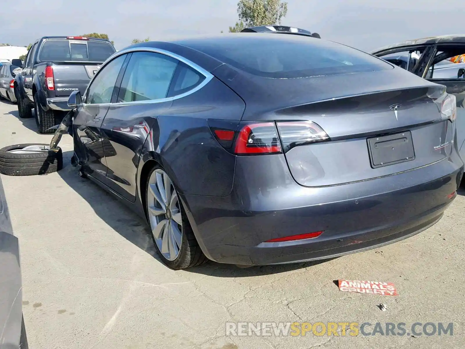 3 Photograph of a damaged car 5YJ3E1EB9KF213998 TESLA MODEL 3 2019