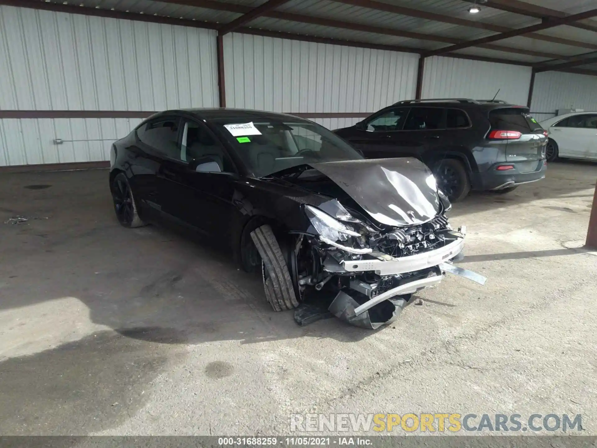 1 Photograph of a damaged car 5YJ3E1EB9KF237279 TESLA MODEL 3 2019