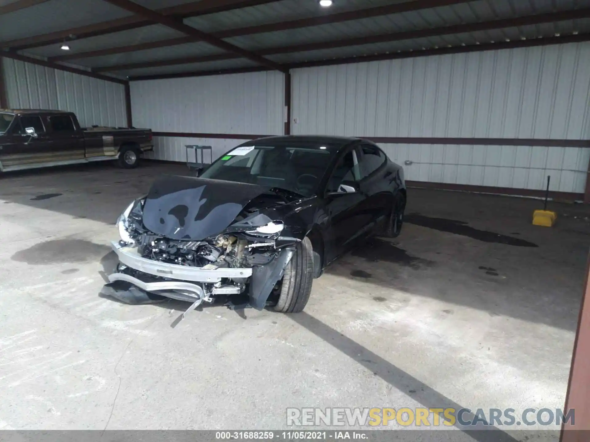 2 Photograph of a damaged car 5YJ3E1EB9KF237279 TESLA MODEL 3 2019