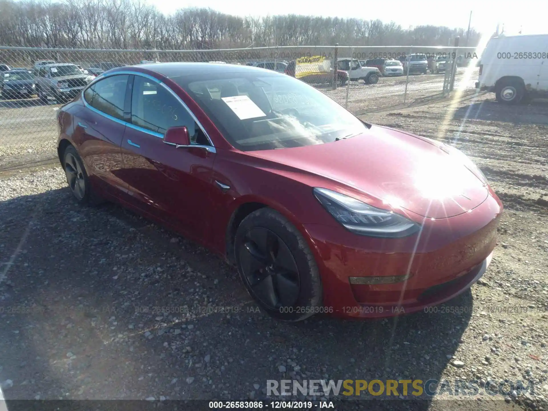 1 Photograph of a damaged car 5YJ3E1EB9KF359334 TESLA MODEL 3 2019