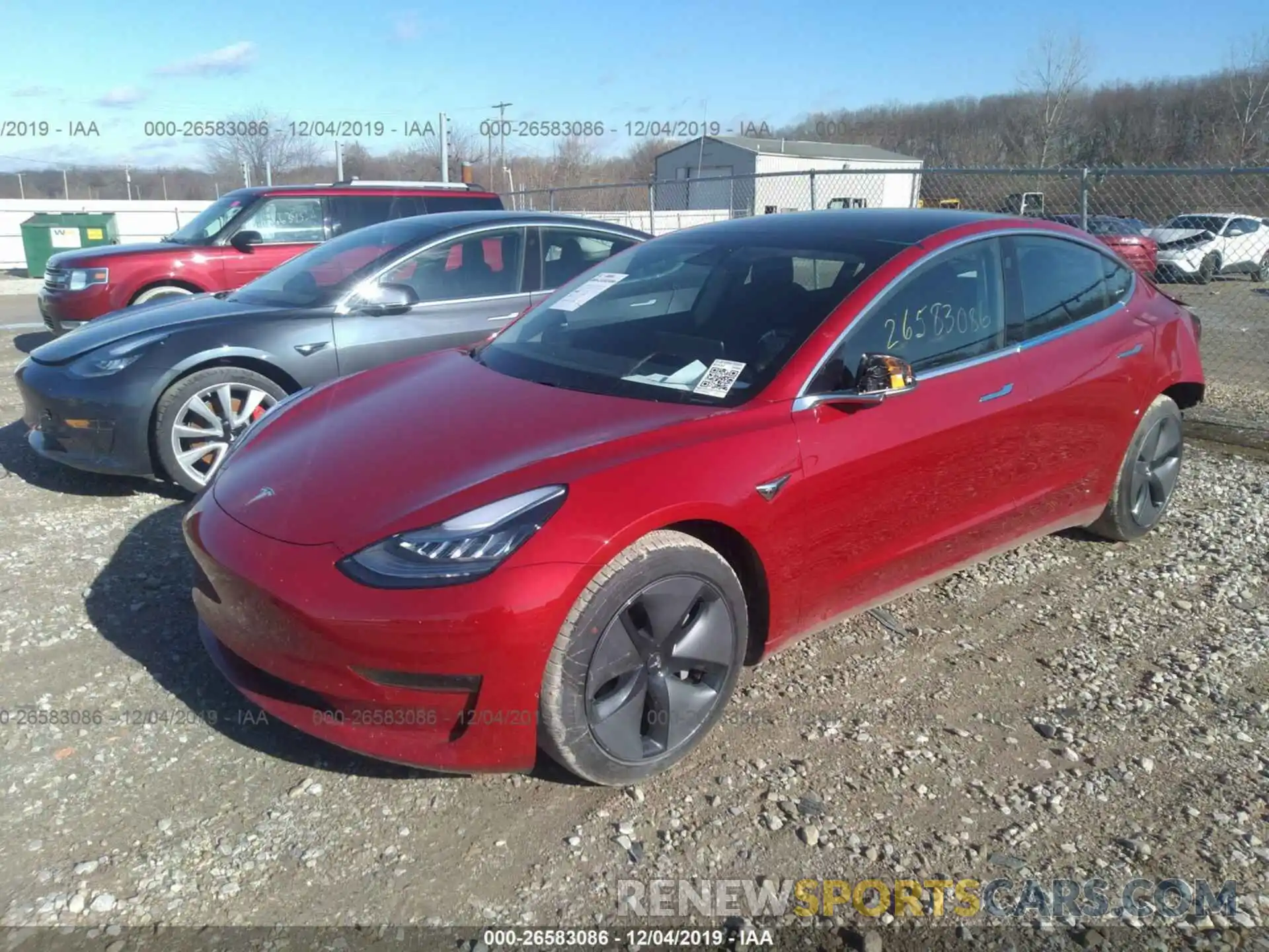 2 Photograph of a damaged car 5YJ3E1EB9KF359334 TESLA MODEL 3 2019