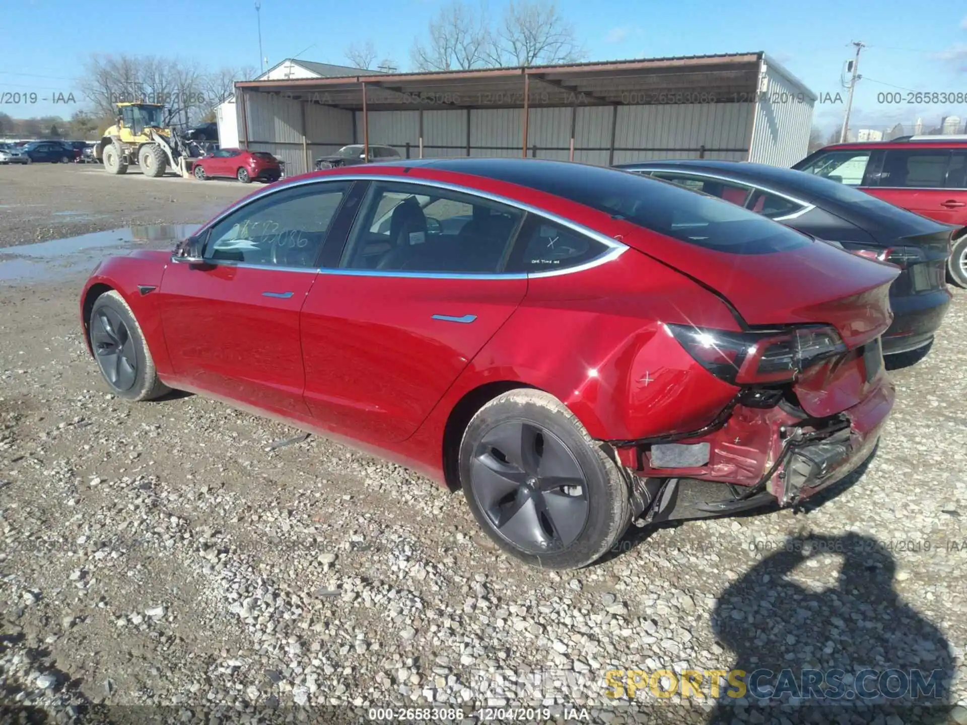 3 Photograph of a damaged car 5YJ3E1EB9KF359334 TESLA MODEL 3 2019