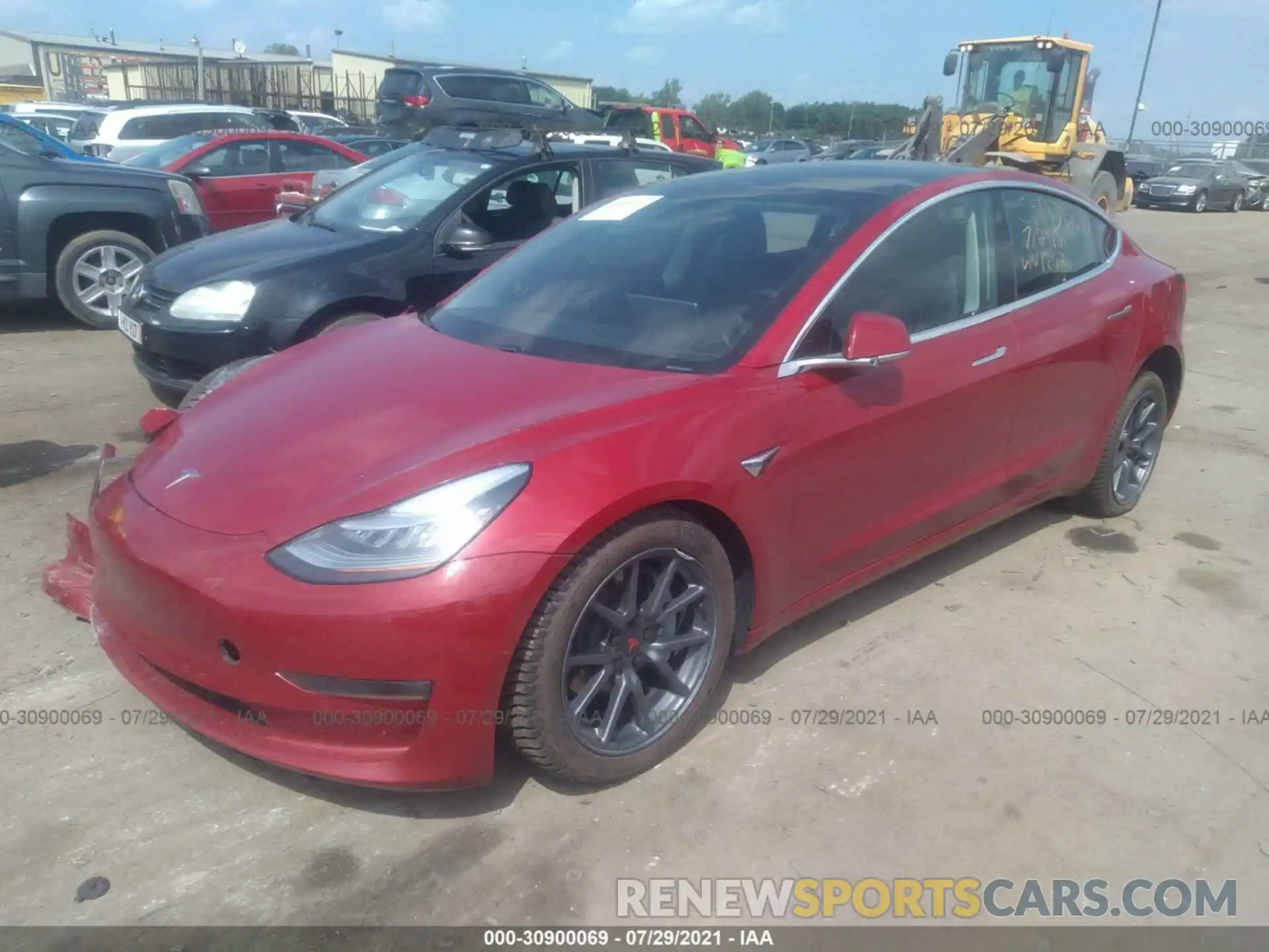 2 Фотография поврежденного автомобиля 5YJ3E1EB9KF361262 TESLA MODEL 3 2019