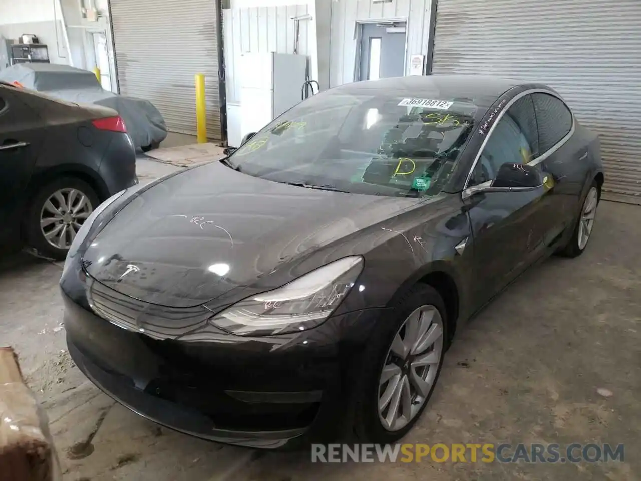 2 Photograph of a damaged car 5YJ3E1EB9KF364629 TESLA MODEL 3 2019