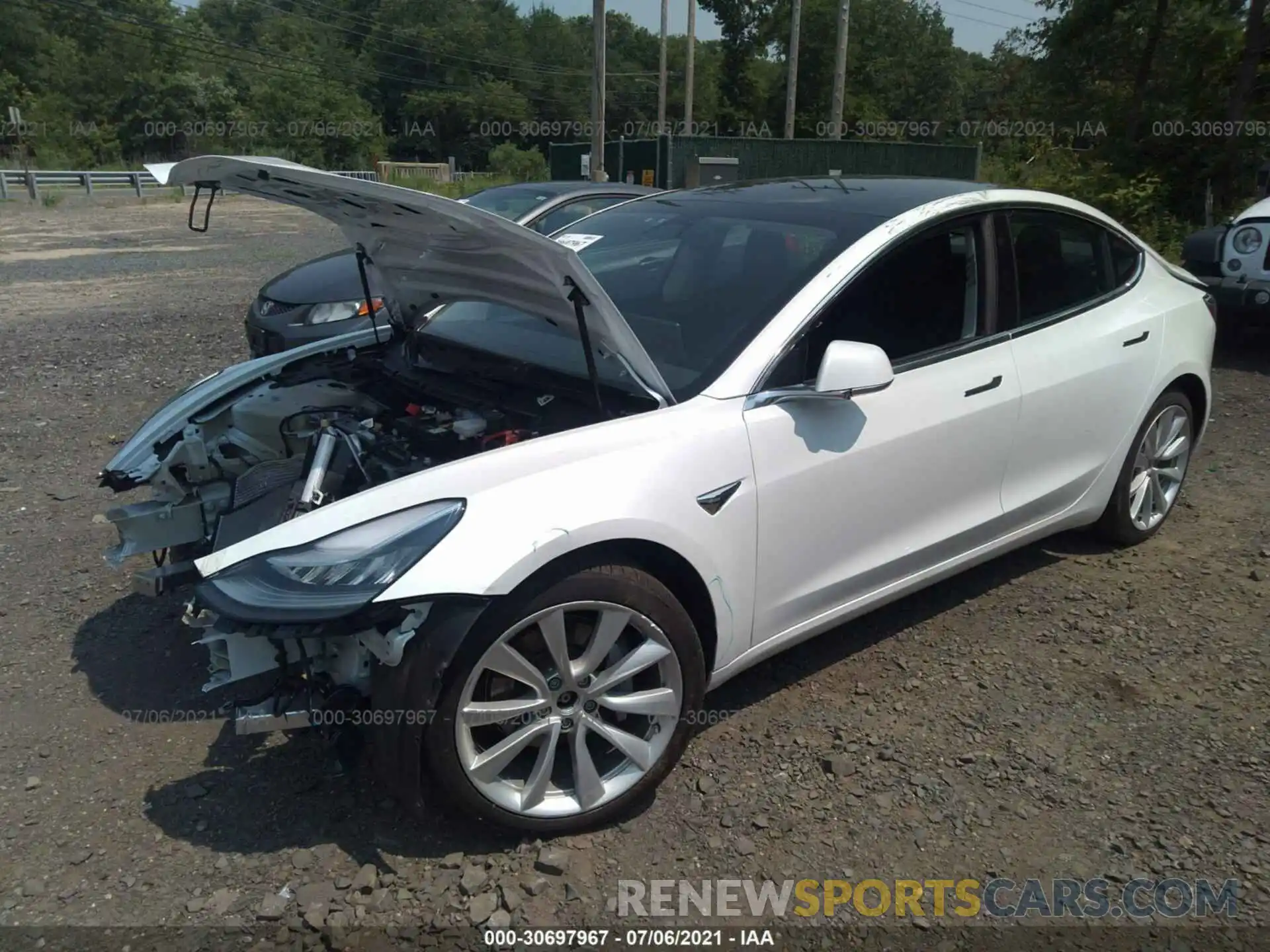 2 Photograph of a damaged car 5YJ3E1EB9KF365084 TESLA MODEL 3 2019