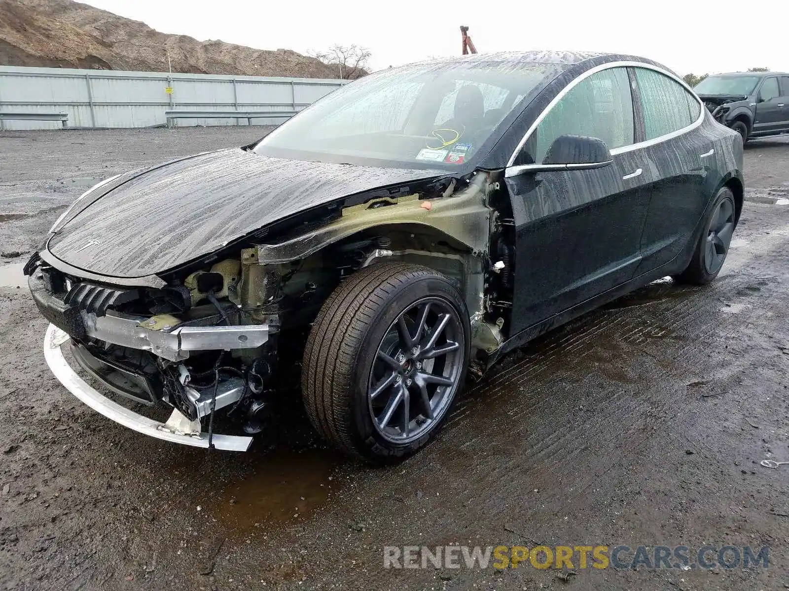 2 Photograph of a damaged car 5YJ3E1EB9KF384248 TESLA MODEL 3 2019